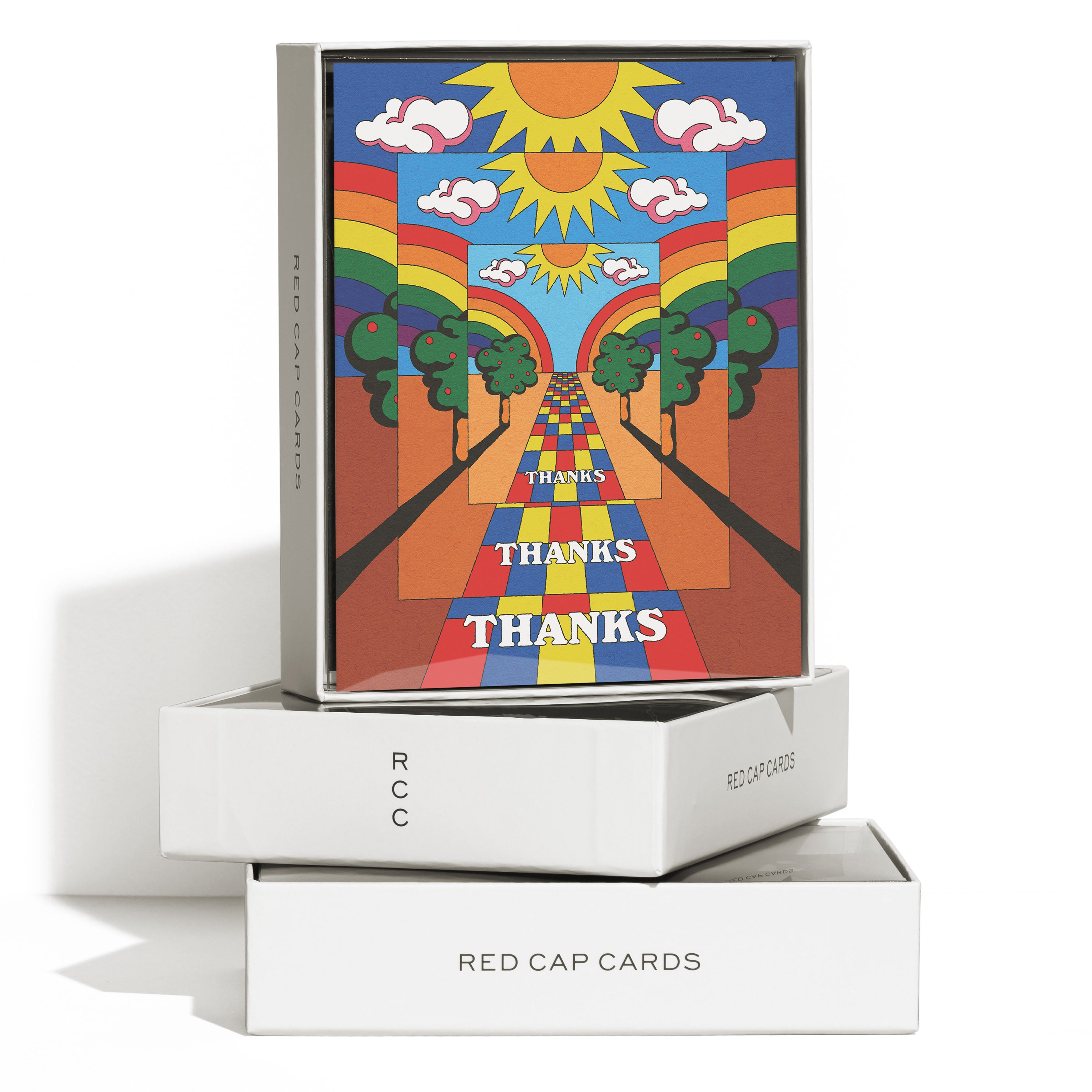 Mirrored Thanks greeting card