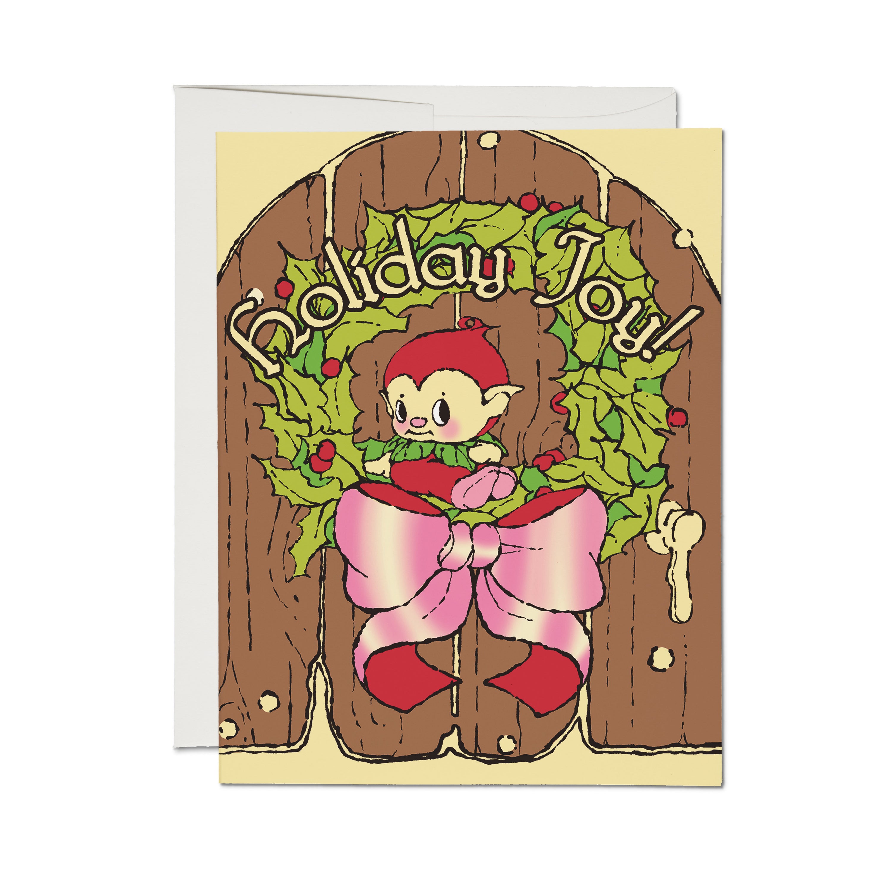 Holiday Elf greeting card Single