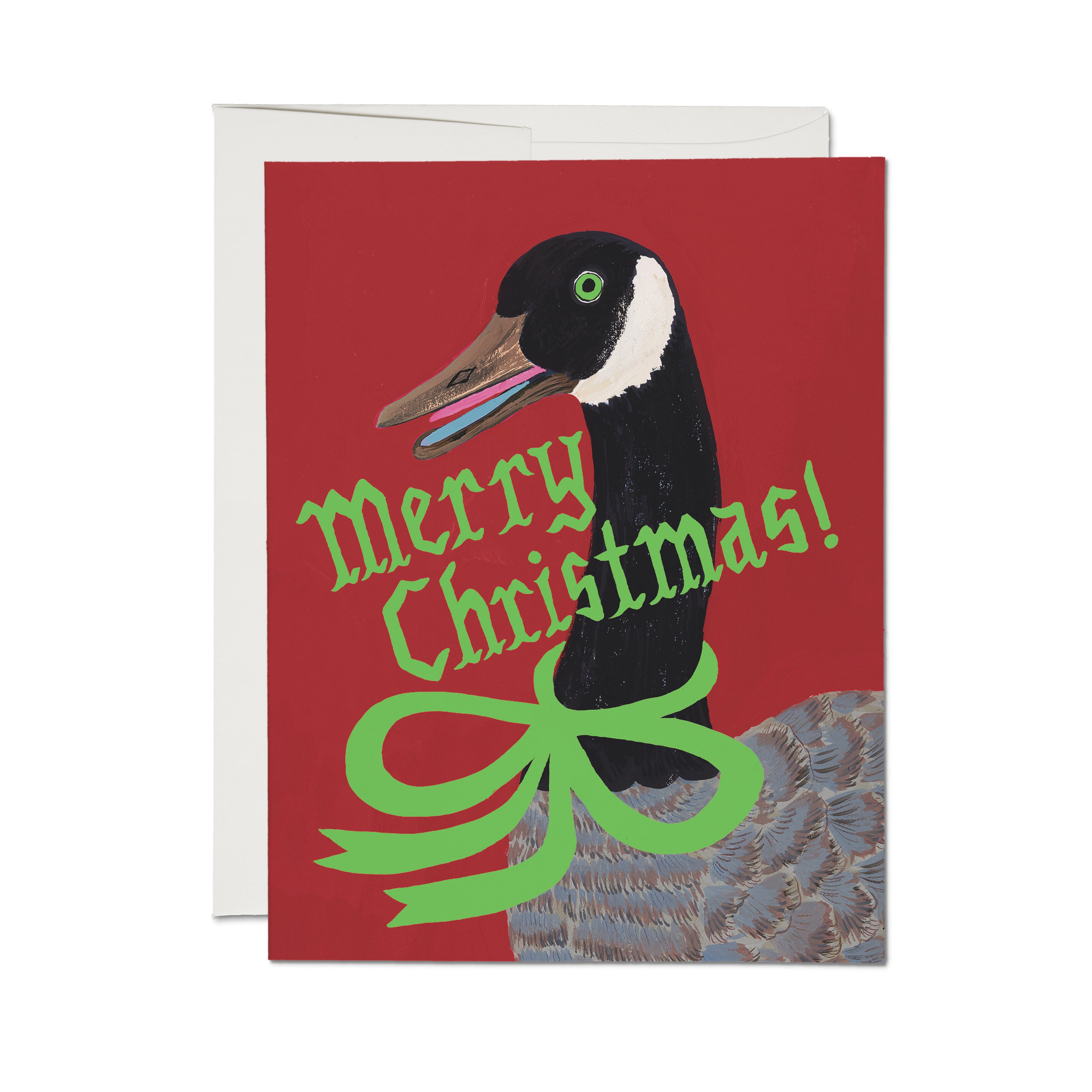 Christmas Goose greeting card Single
