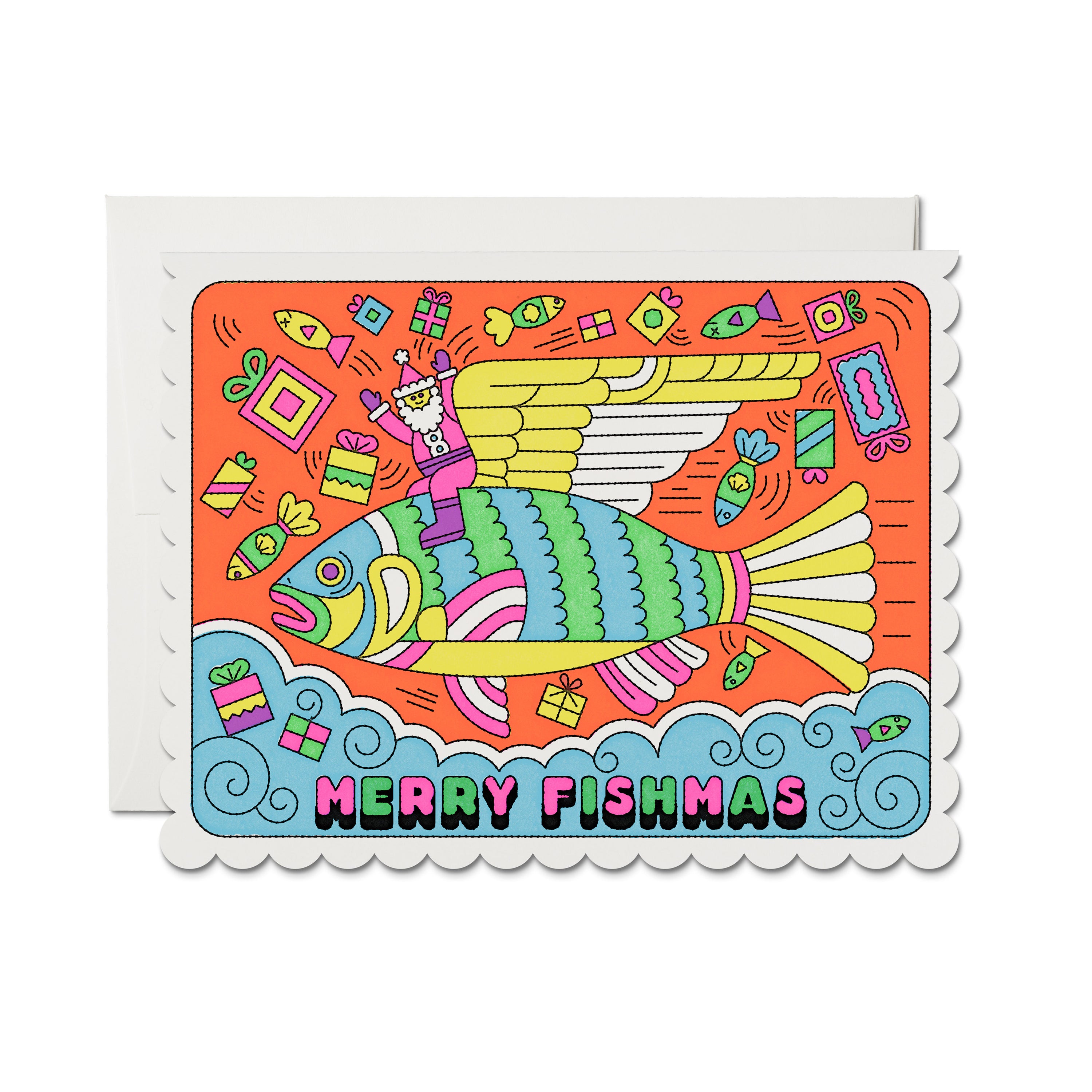 Merry Fishmas greeting card Single