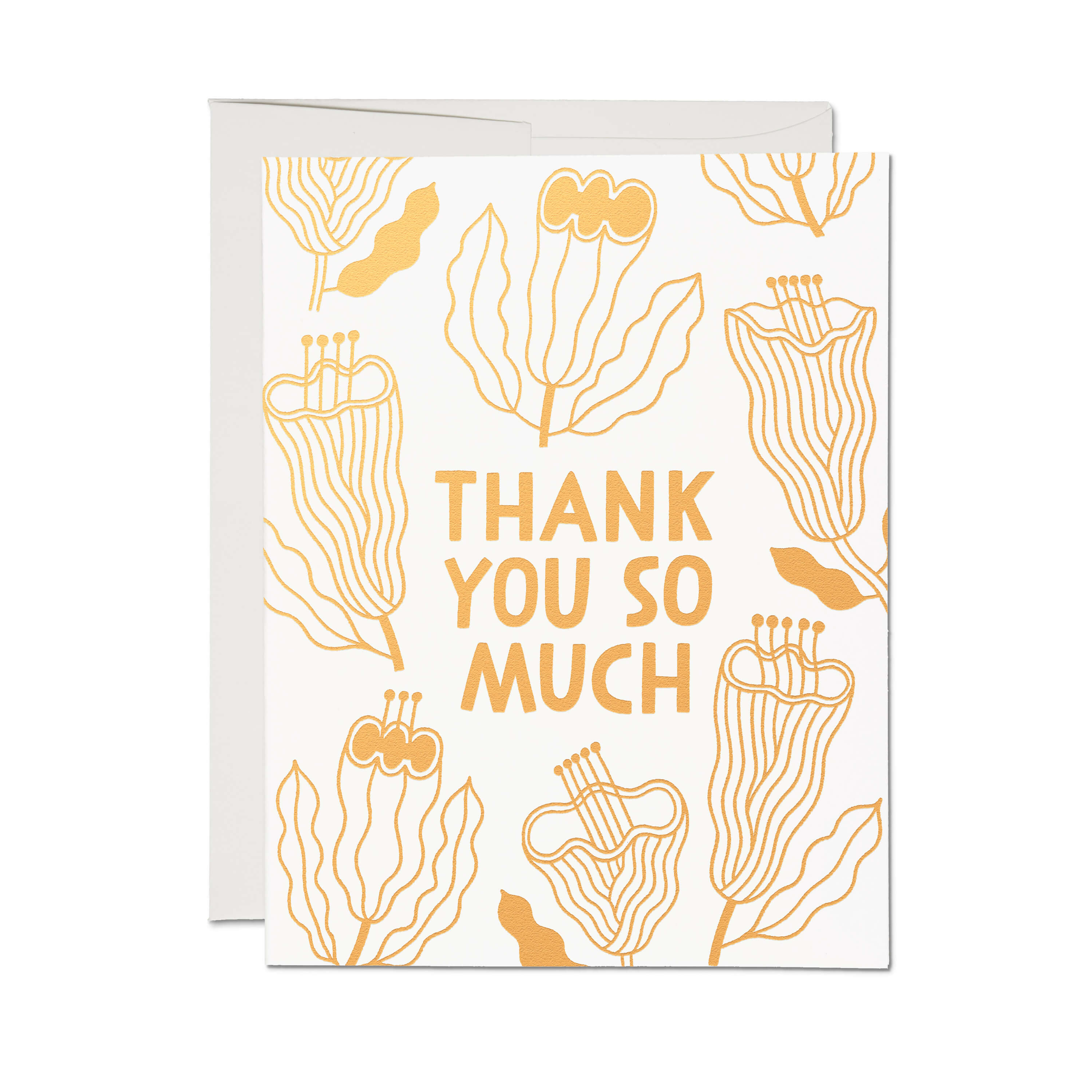 Floral Thanks greeting card Single