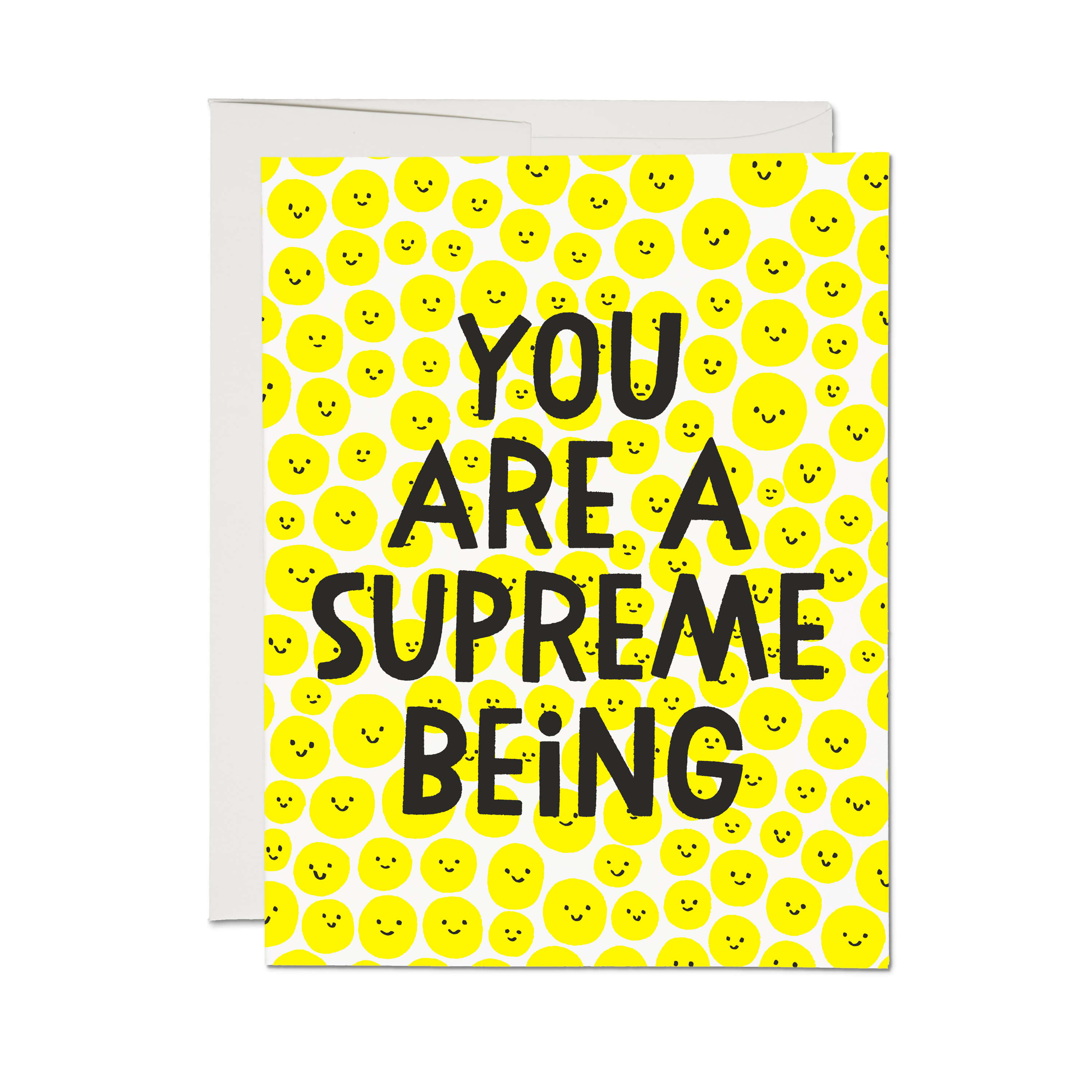 Supreme Being greeting card Single