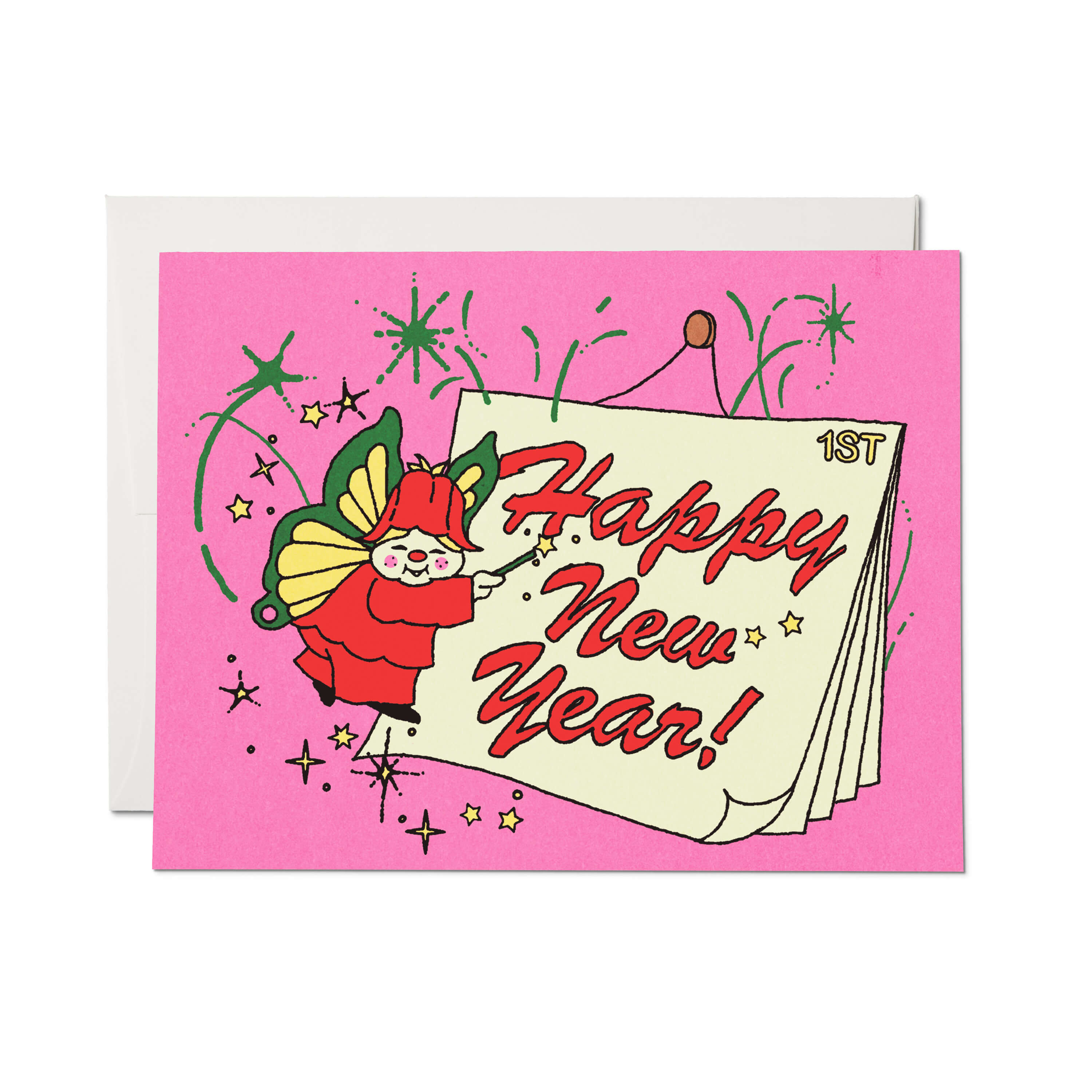New Year Fairy greeting card Single