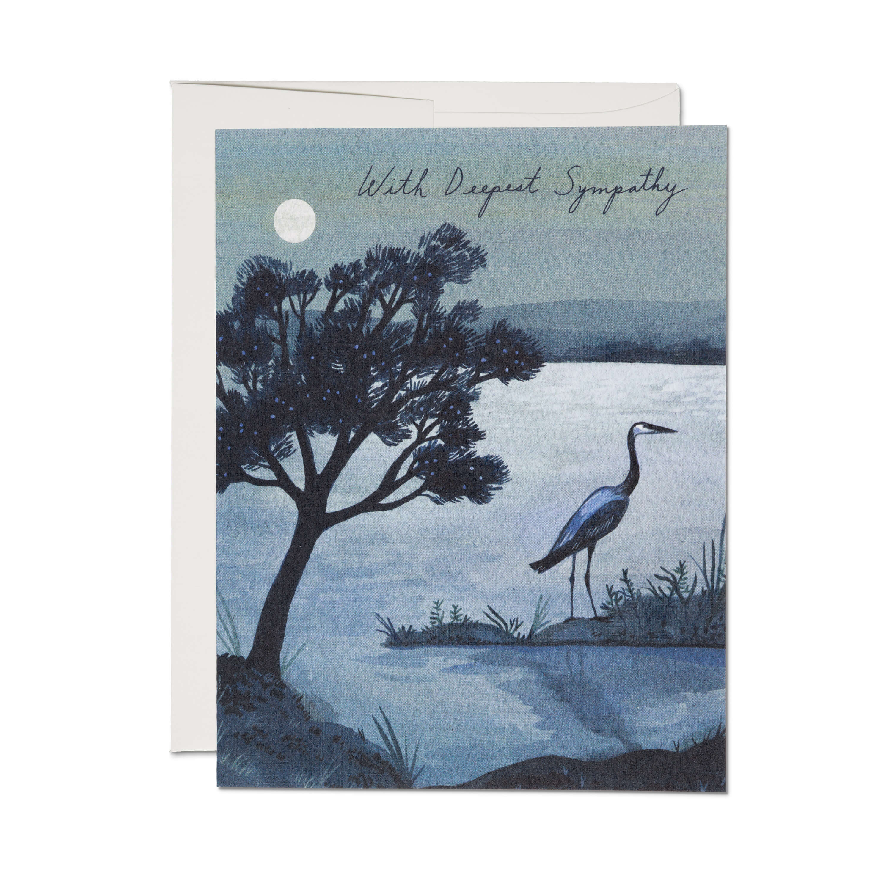Blue Heron greeting card Single