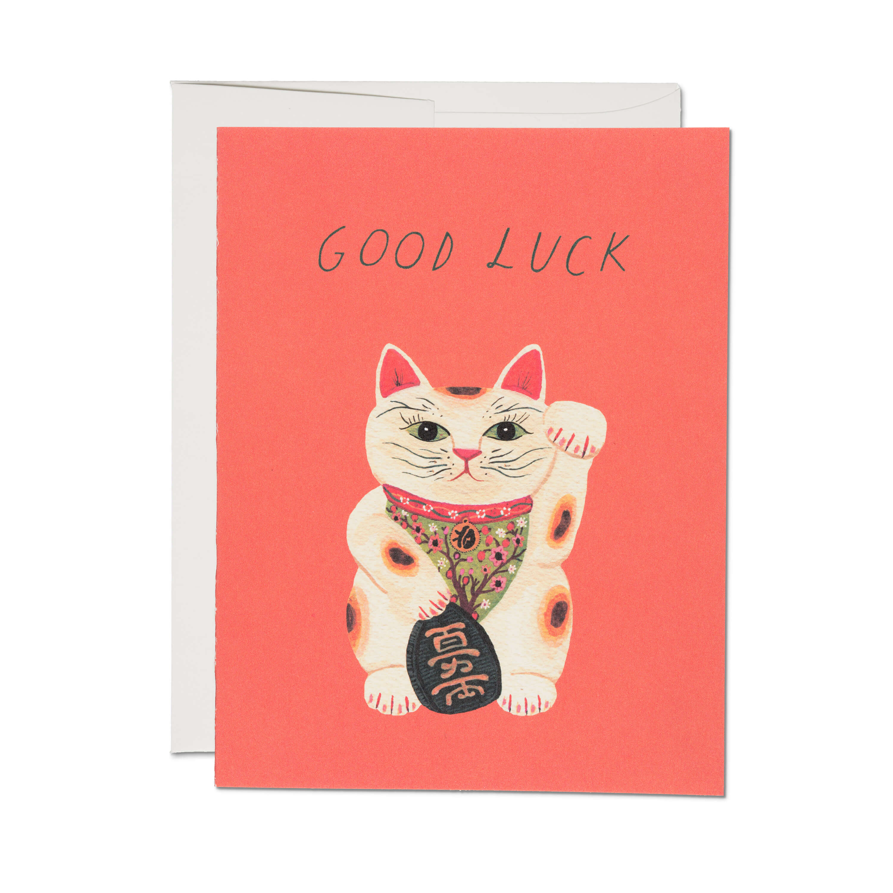 Good Luck Kitty greeting card Single