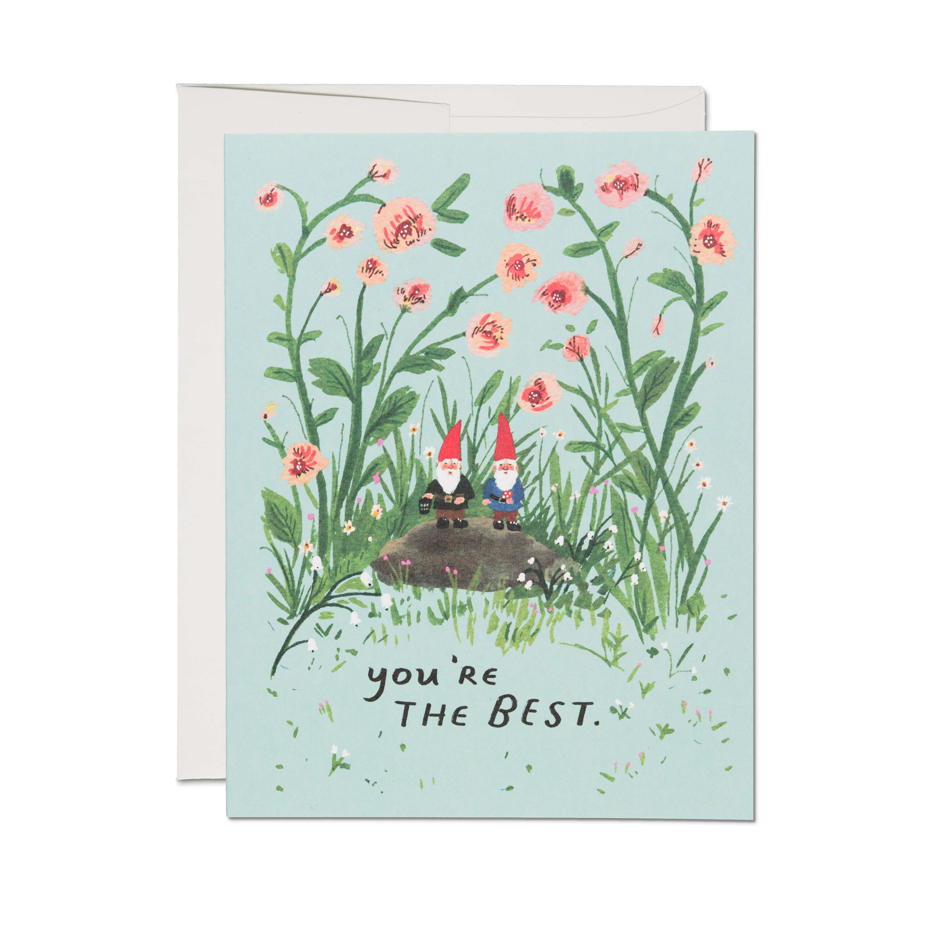 Garden Gnomes greeting card Single