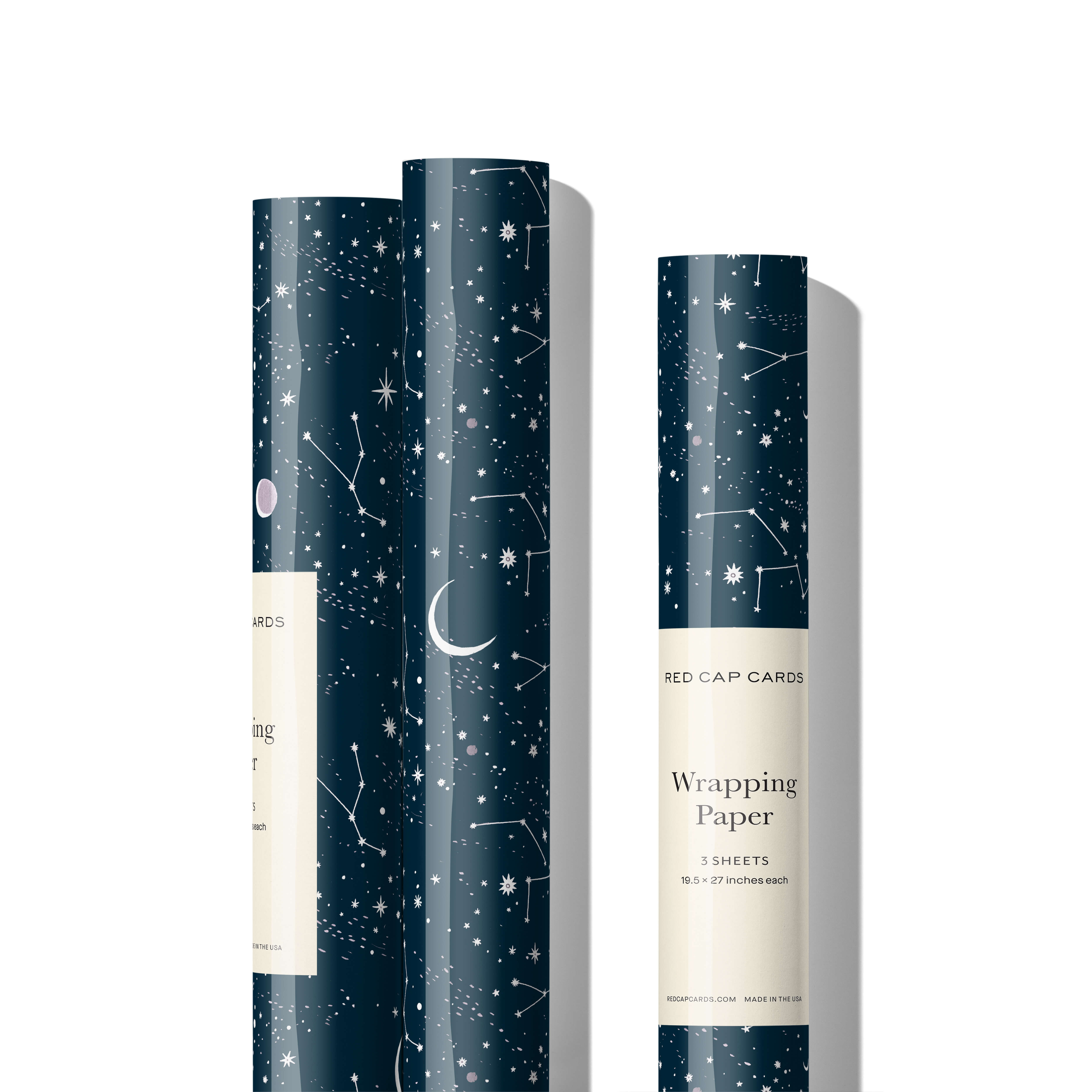 Moon and Stars wrapping paper Single