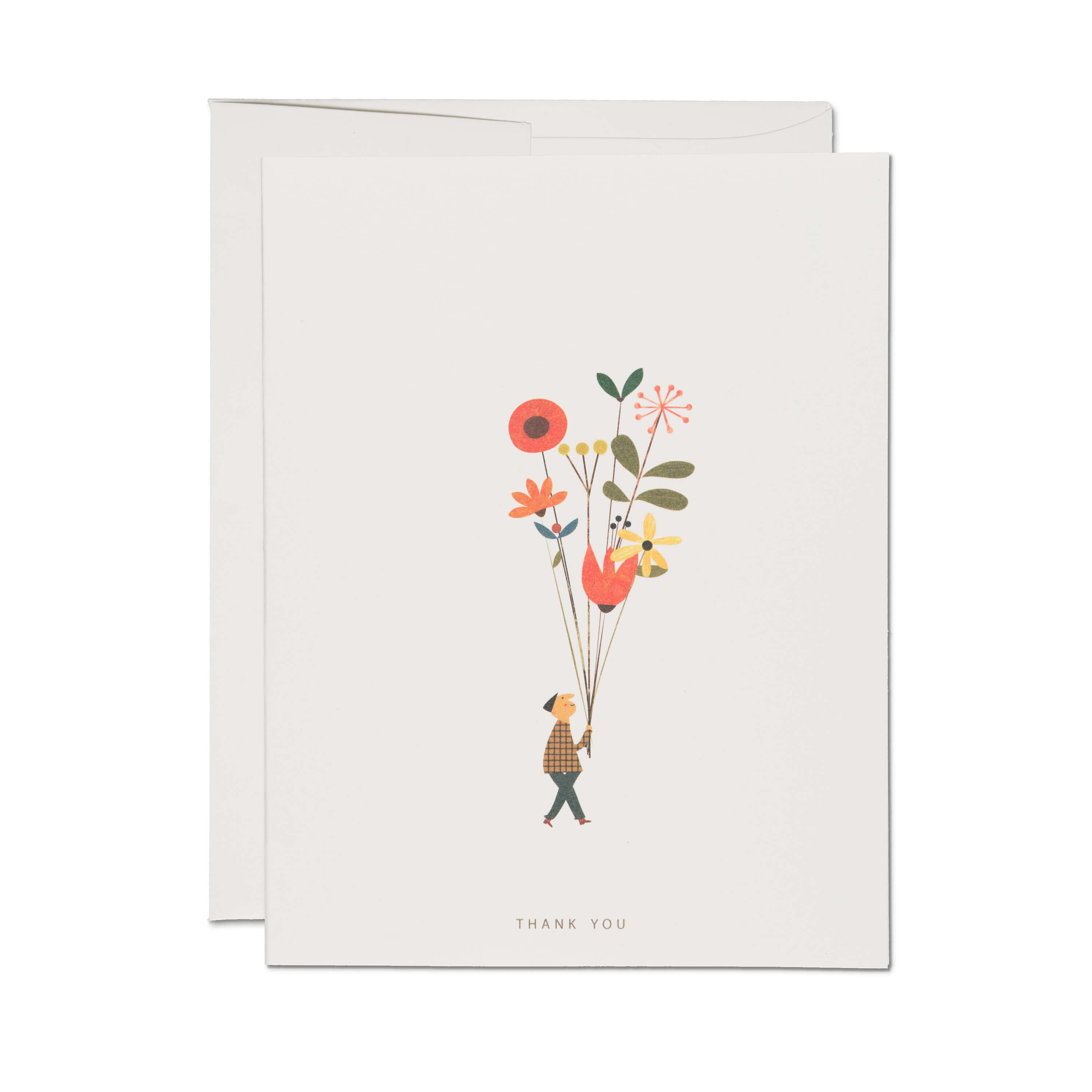 Long Stem Thank You greeting card SINGLE