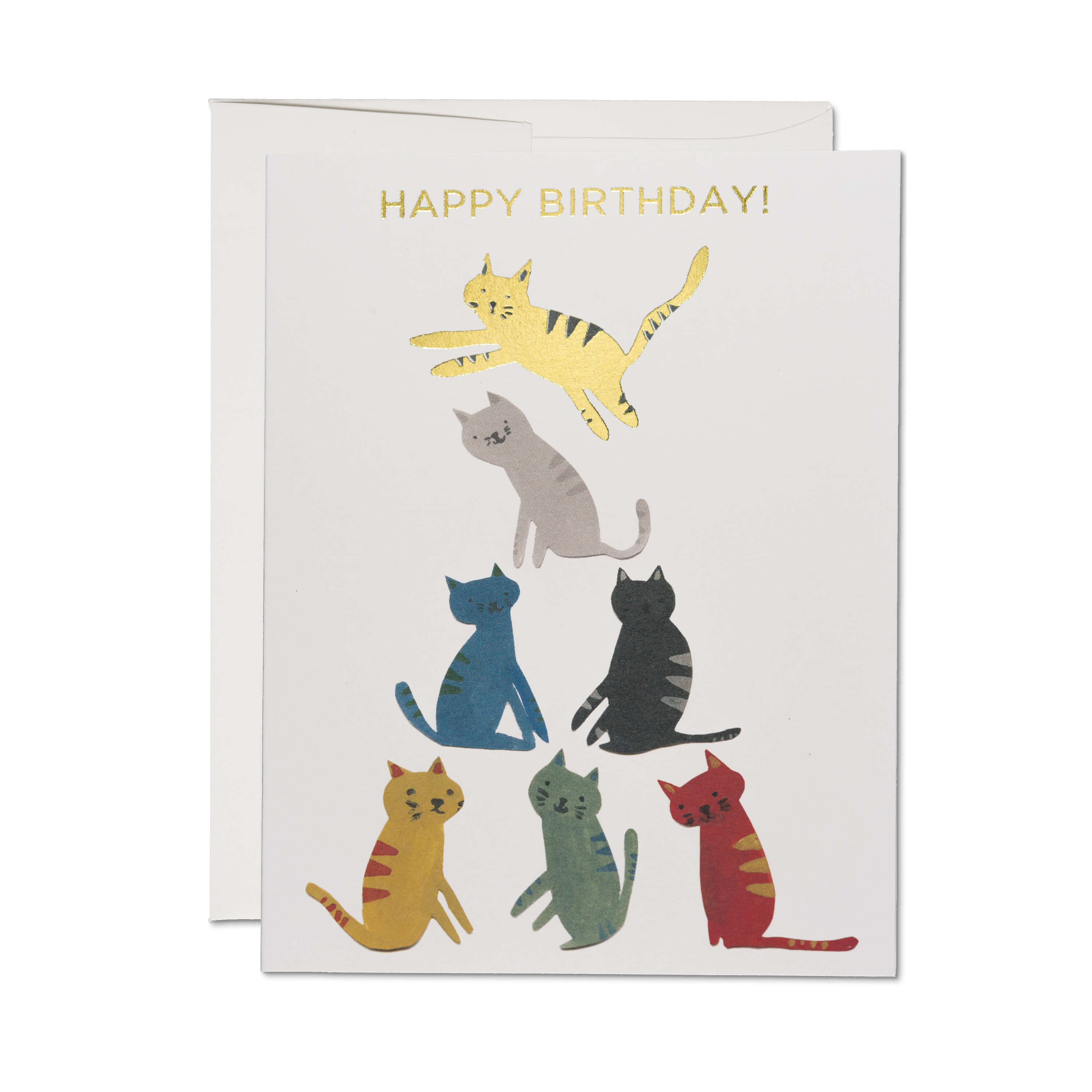 Gold Kitty greeting card SINGLE