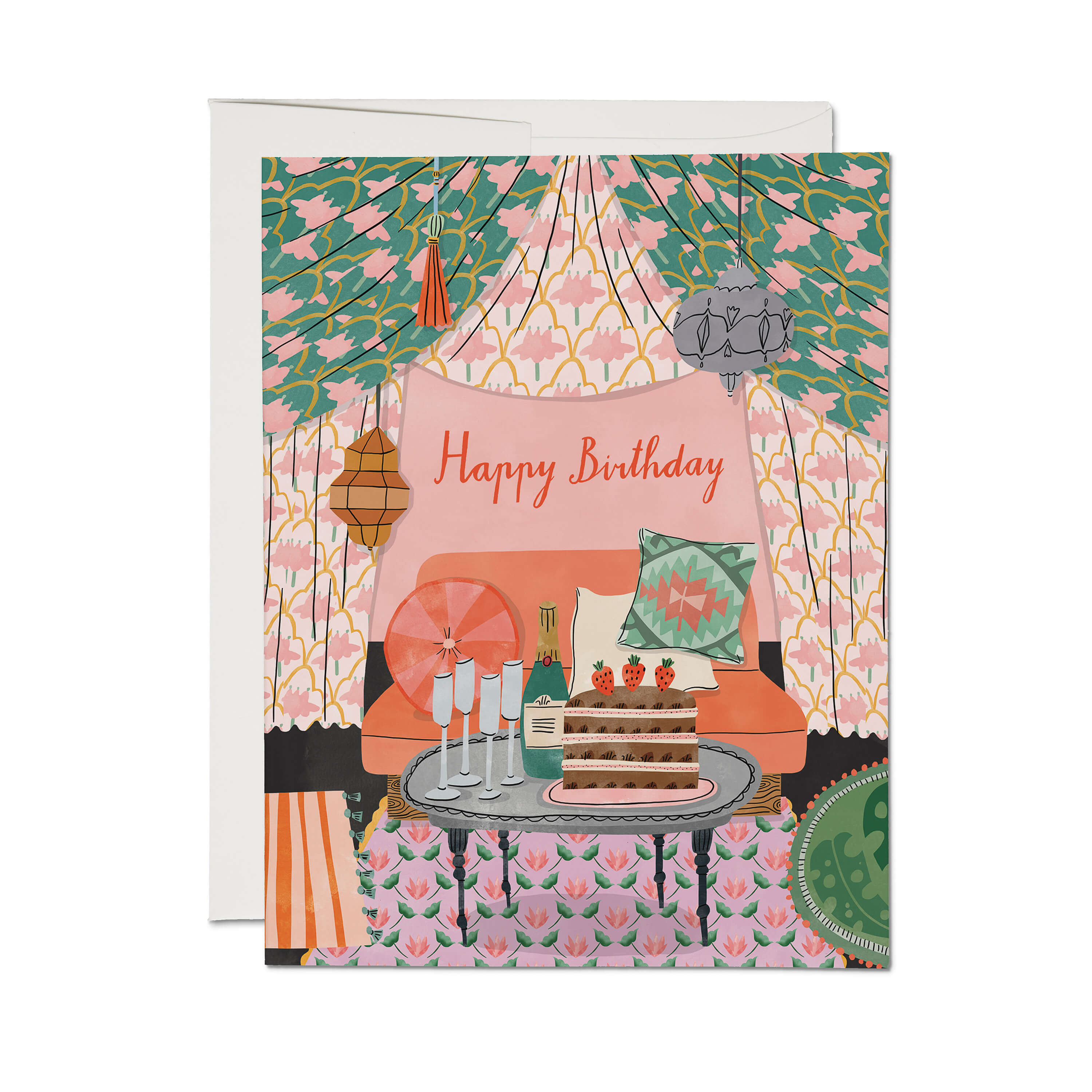 Nomad Tent greeting card Single