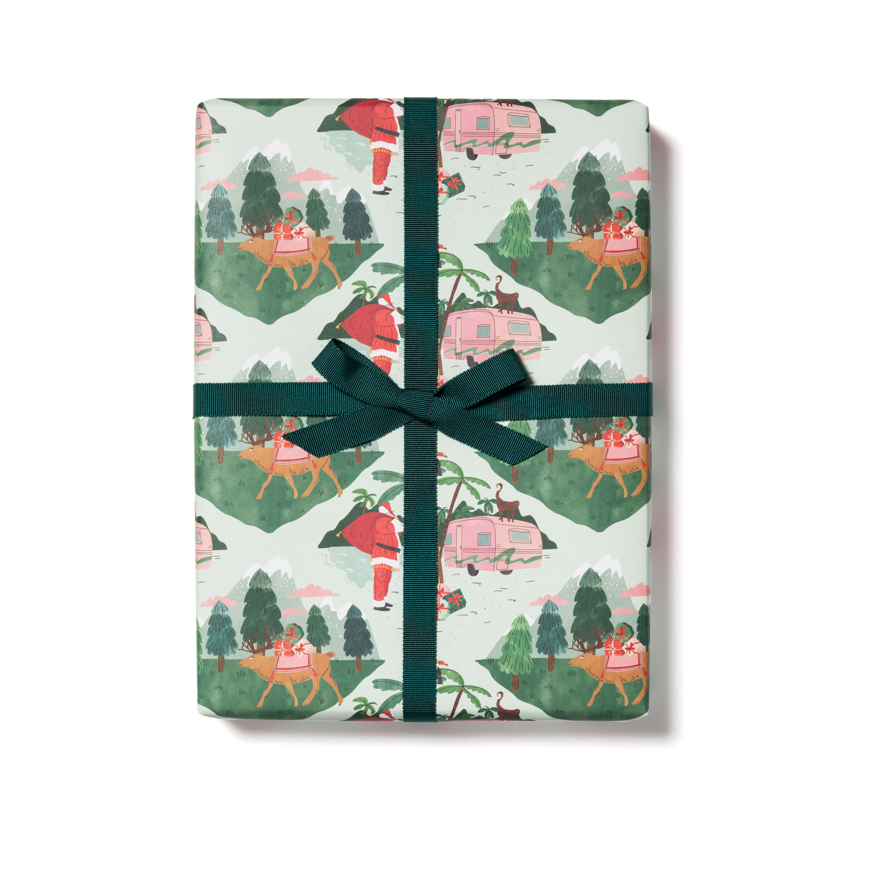 Santa Camper wrapping paper Single