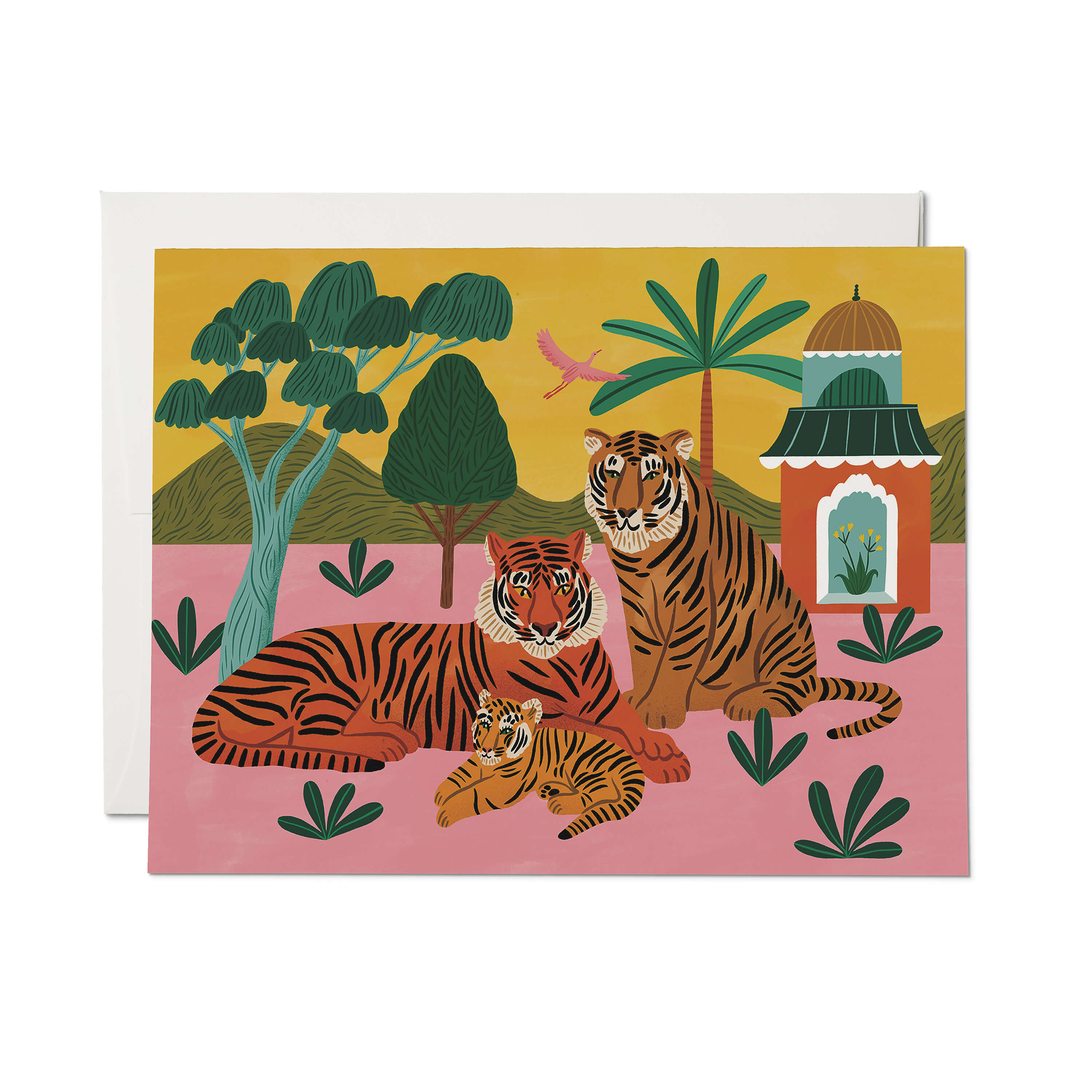 Tiger Family greeting card Single