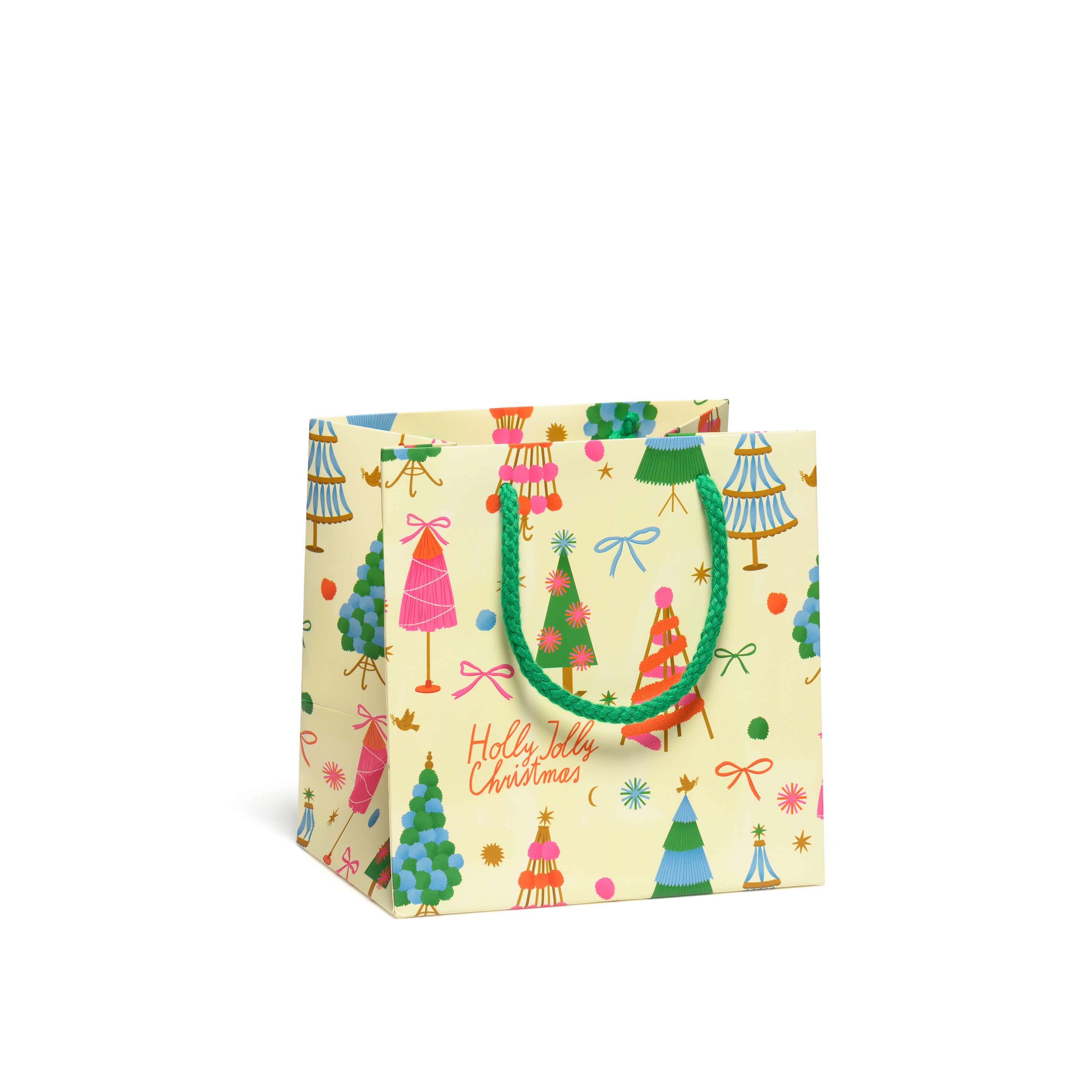 Holly Jolly Trees small gift bag Small