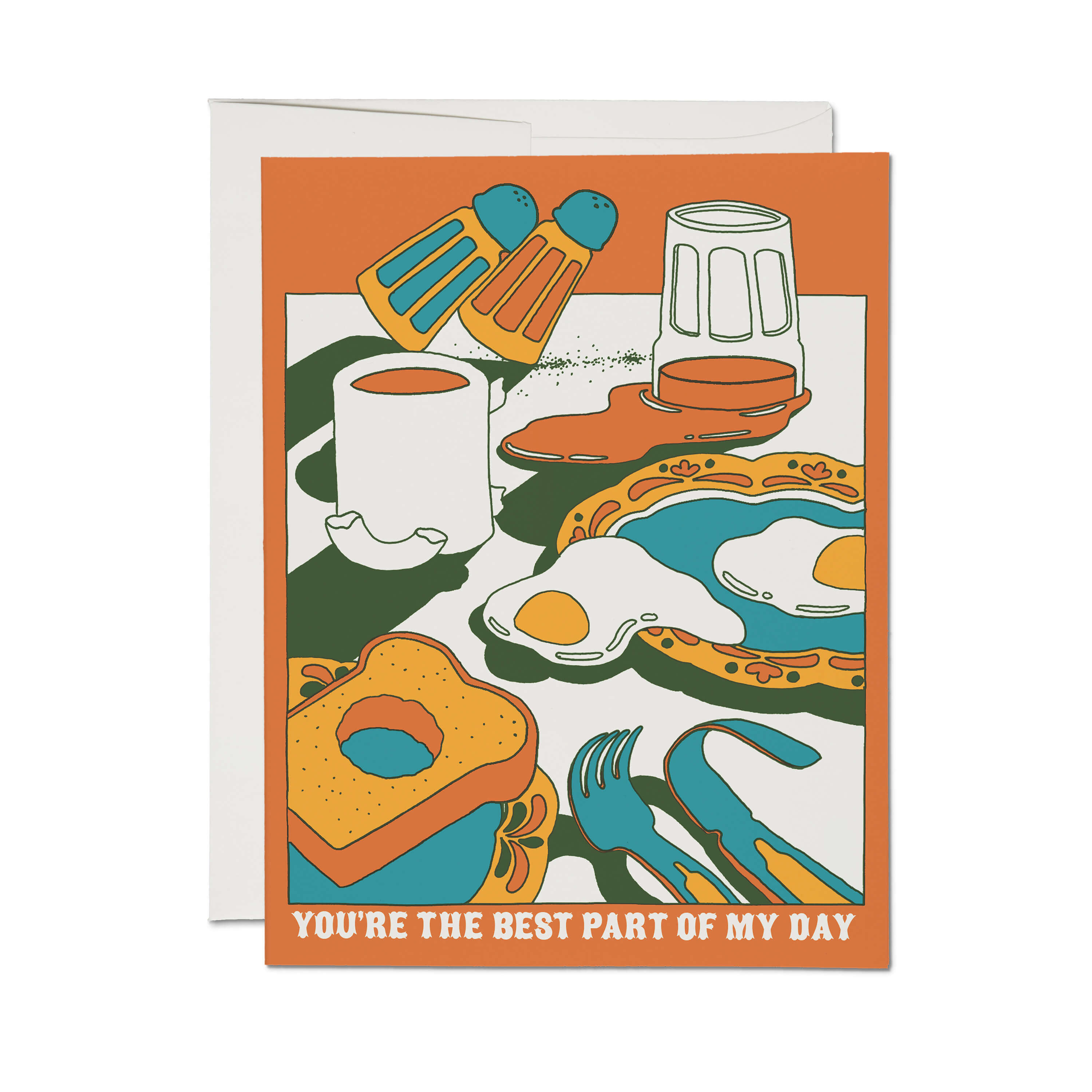 Breakfast greeting card Single