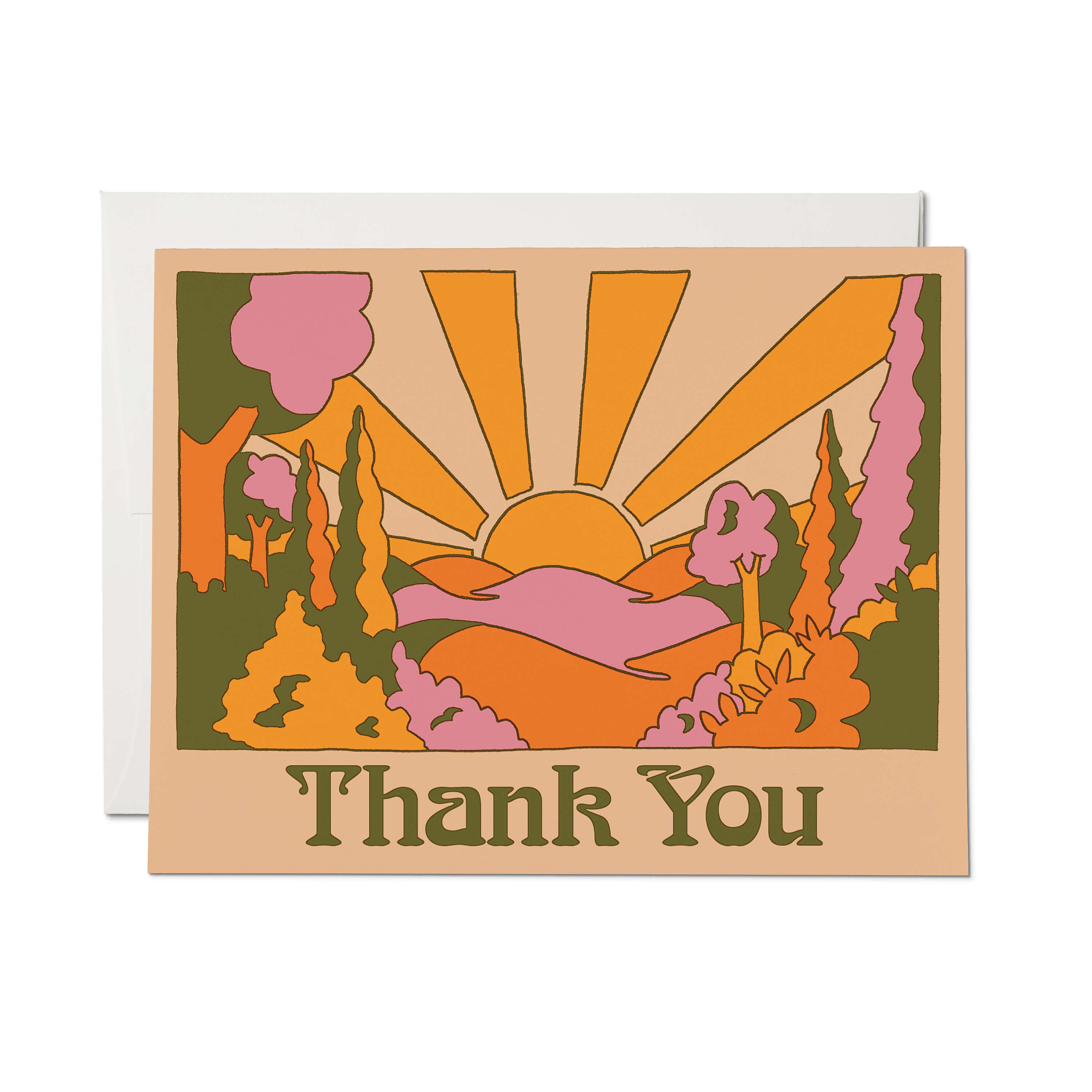 Sunrise Thank You greeting card Single
