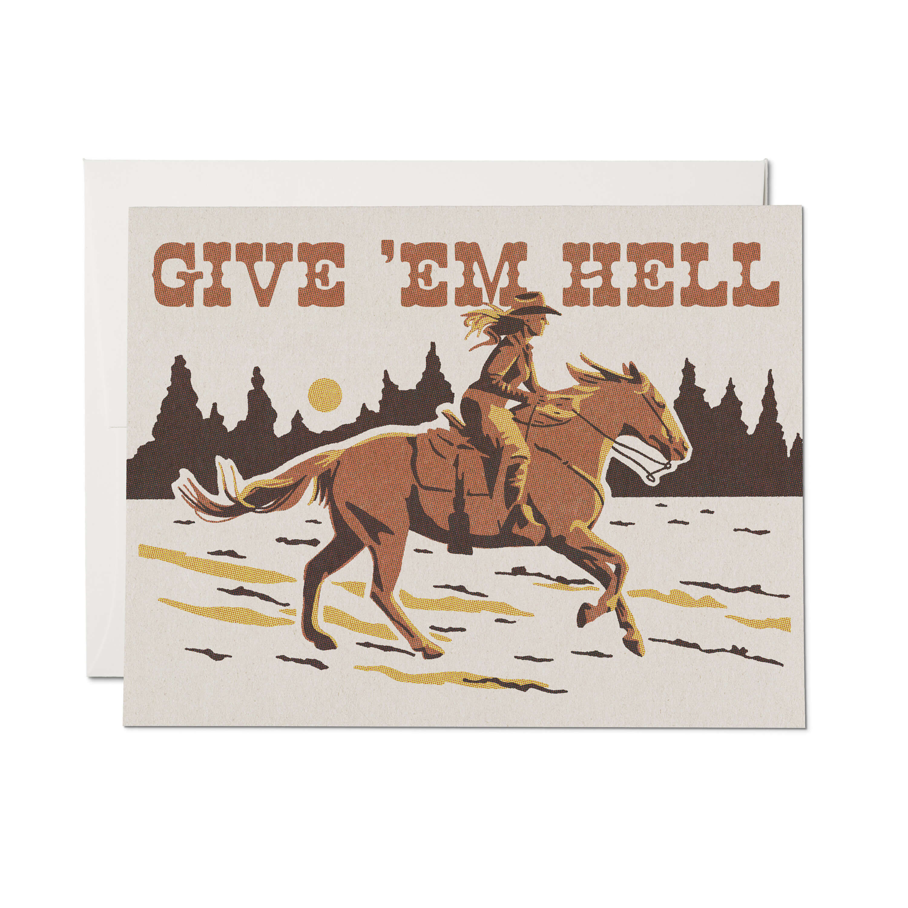 Give 'Em Hell greeting card Single