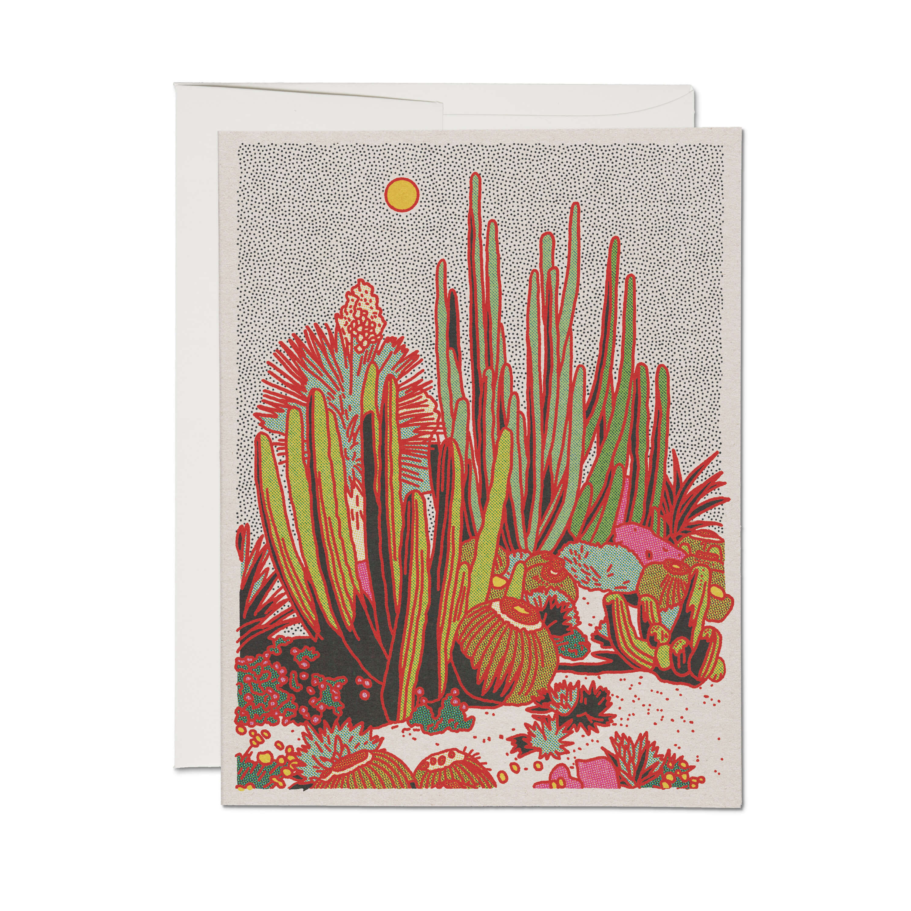 Cactus Scene greeting card Single