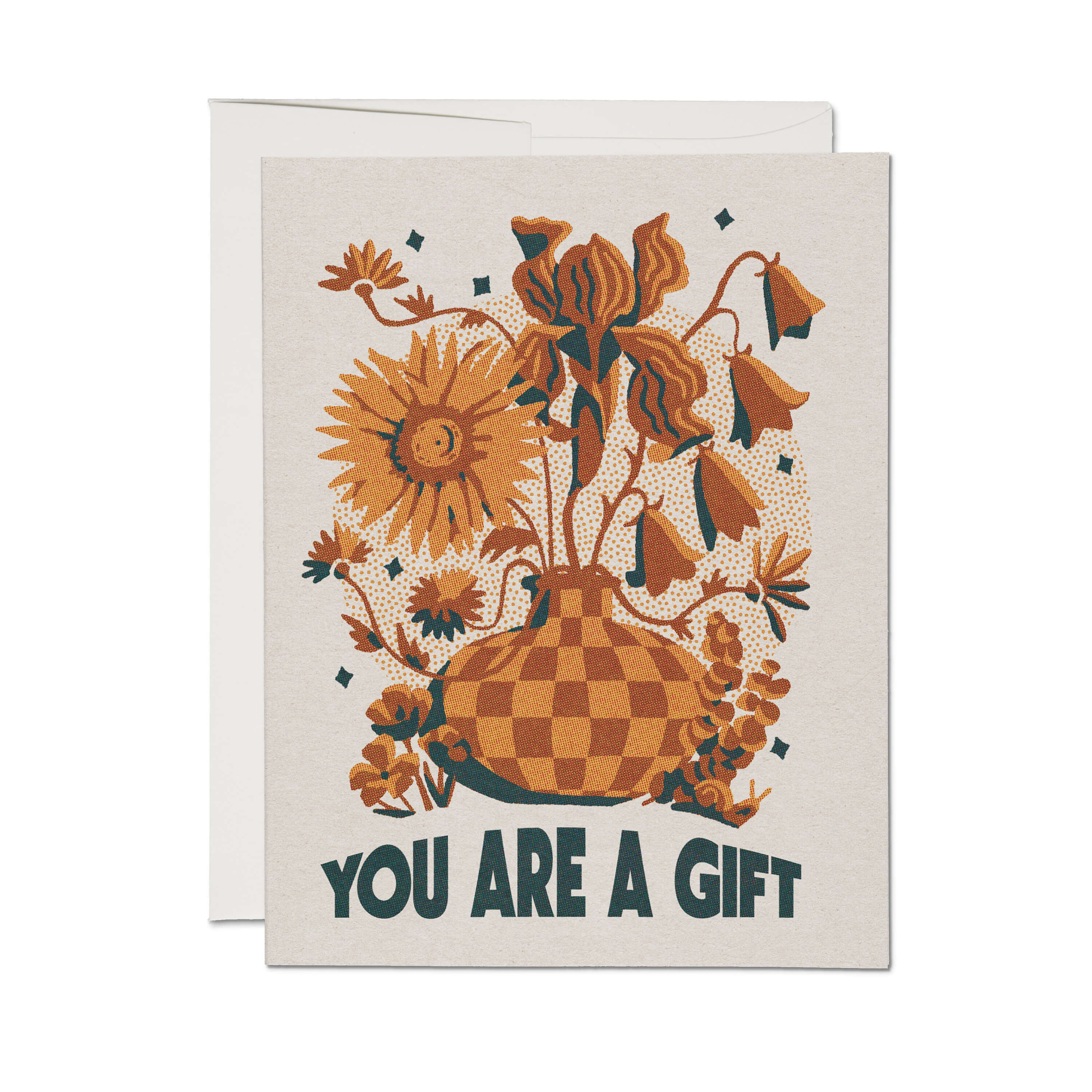 Gift of Flowers greeting card Single