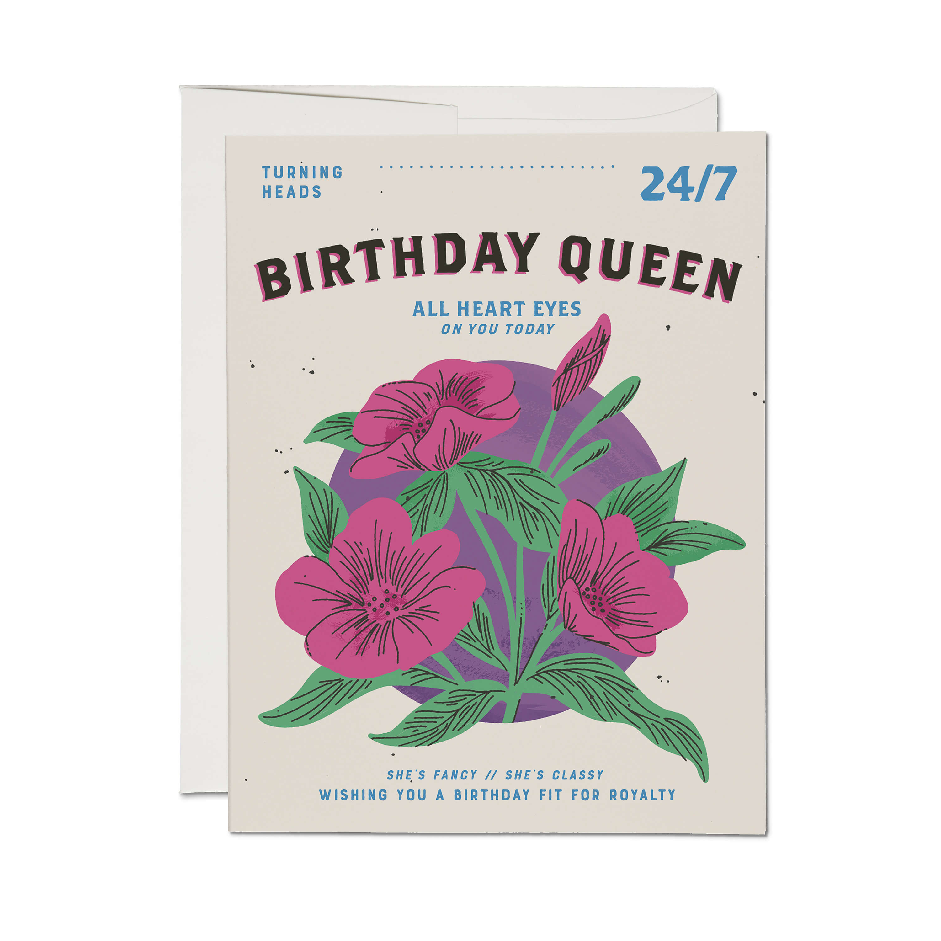 Birthday Queen greeting card Single