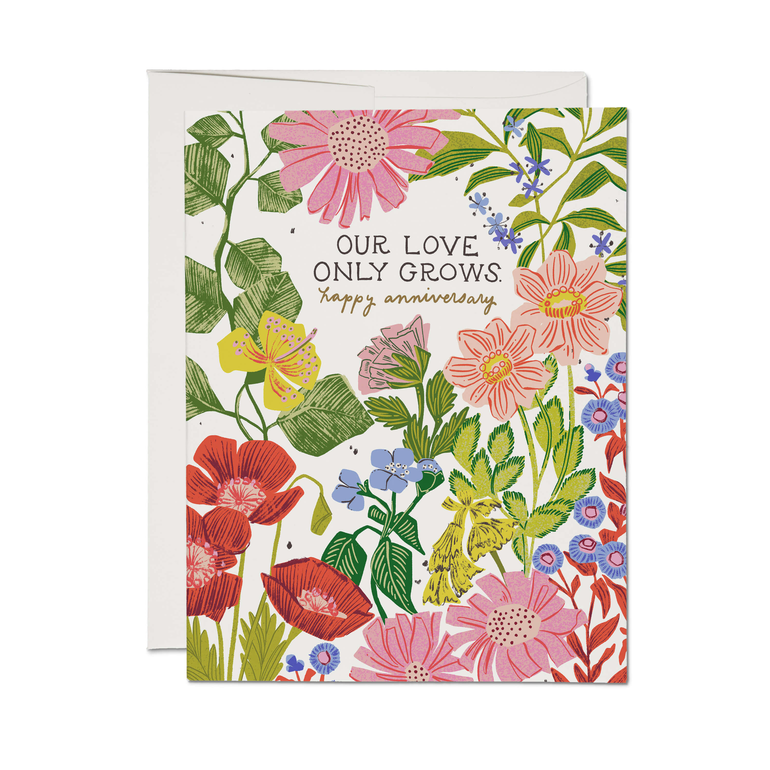 Our Love Only Grows greeting card Single