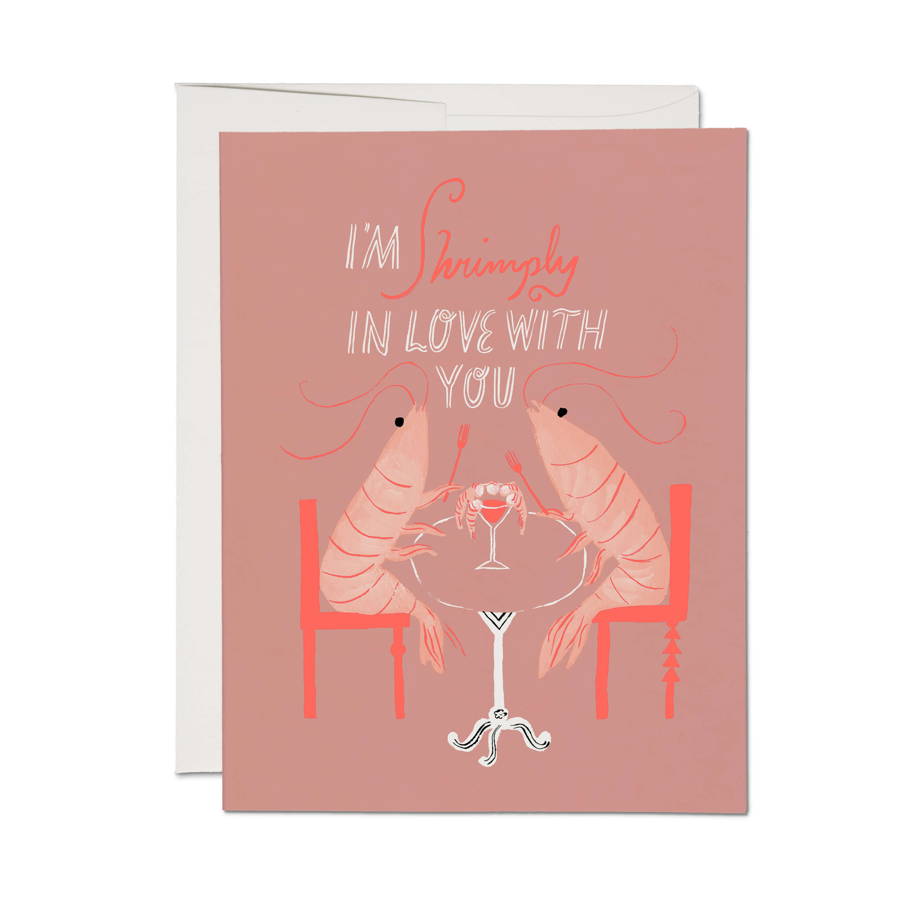 Shrimply greeting card Single