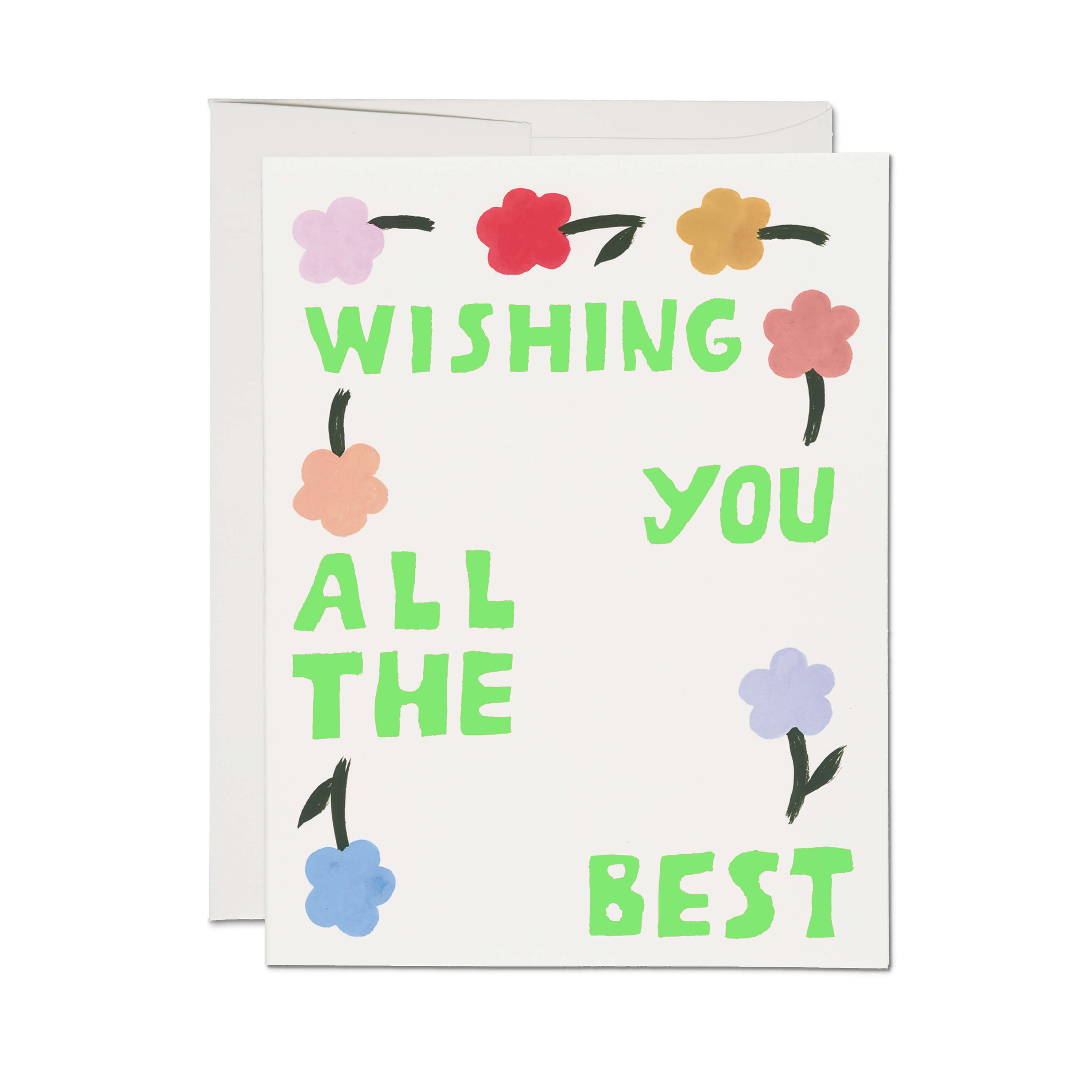 Flipping Flowers greeting card Single