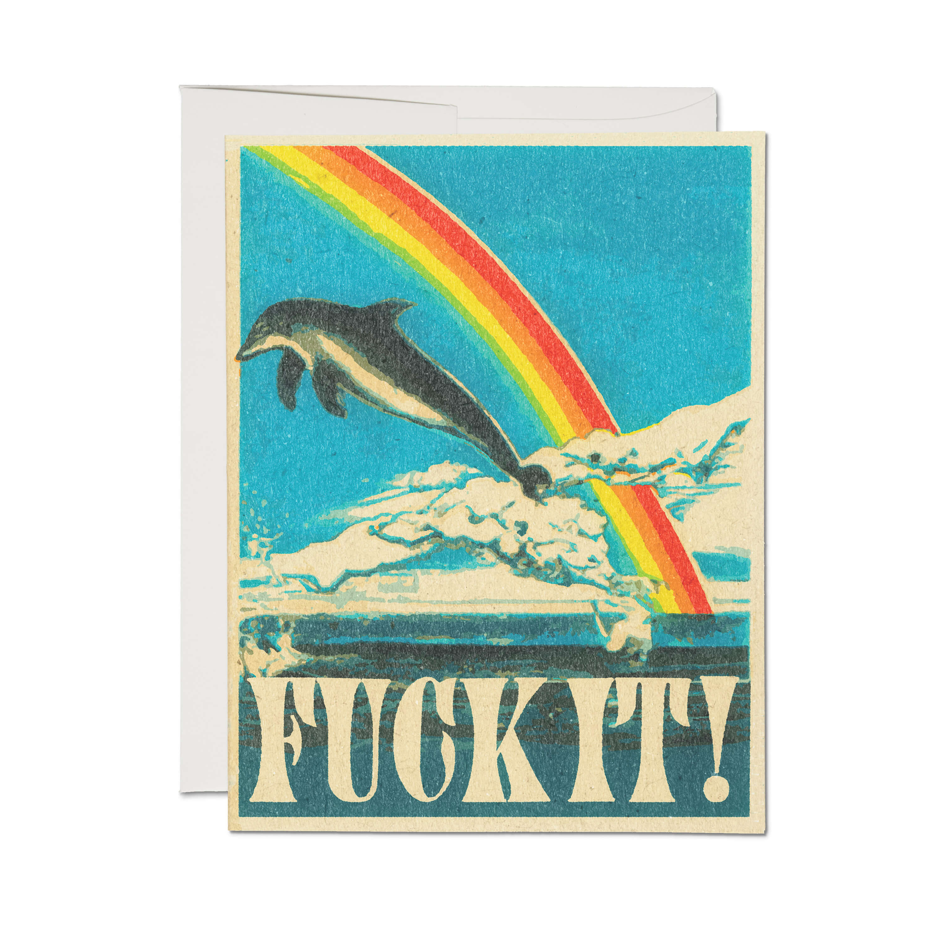 Dolphin greeting card Single