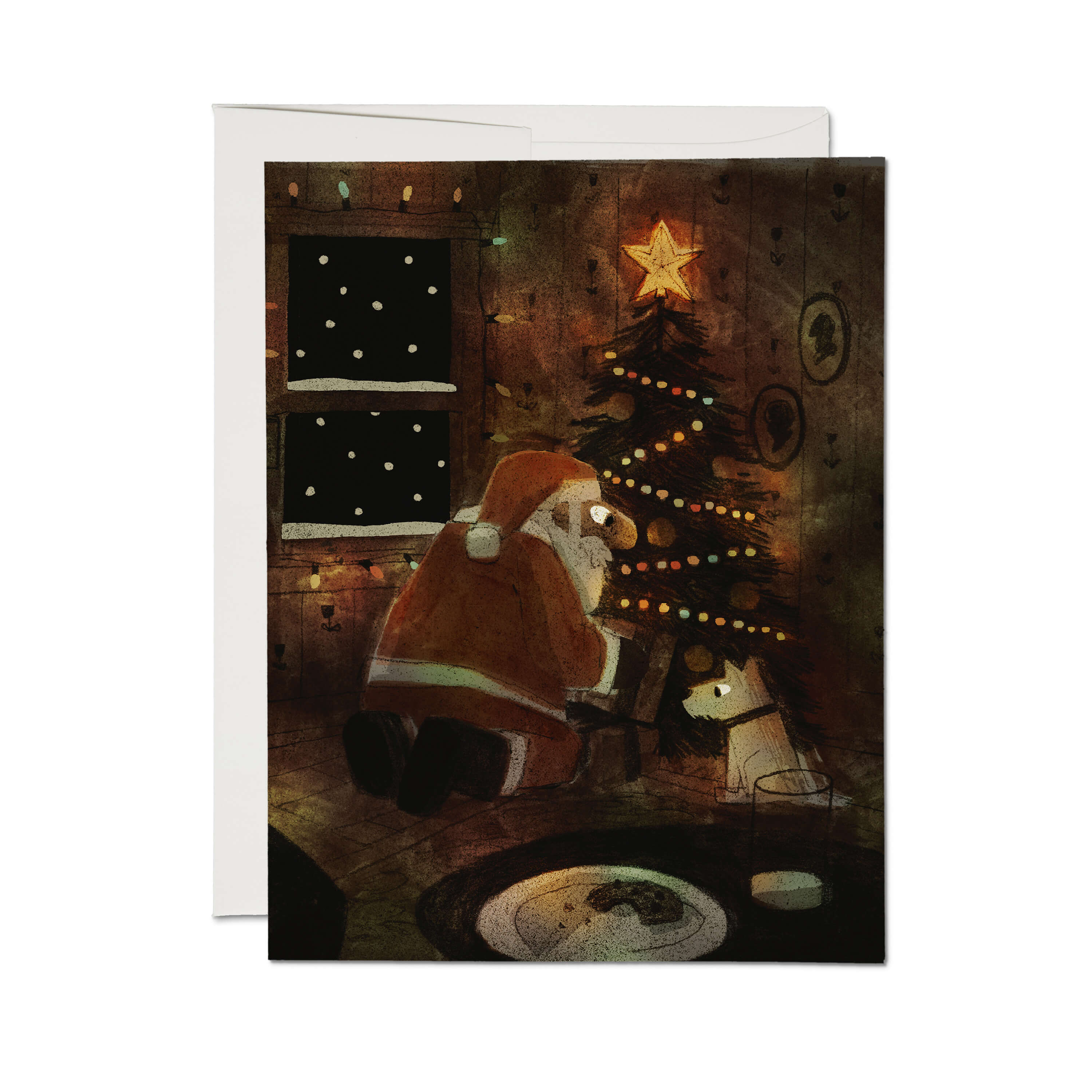 Twinkling Lights greeting card Single