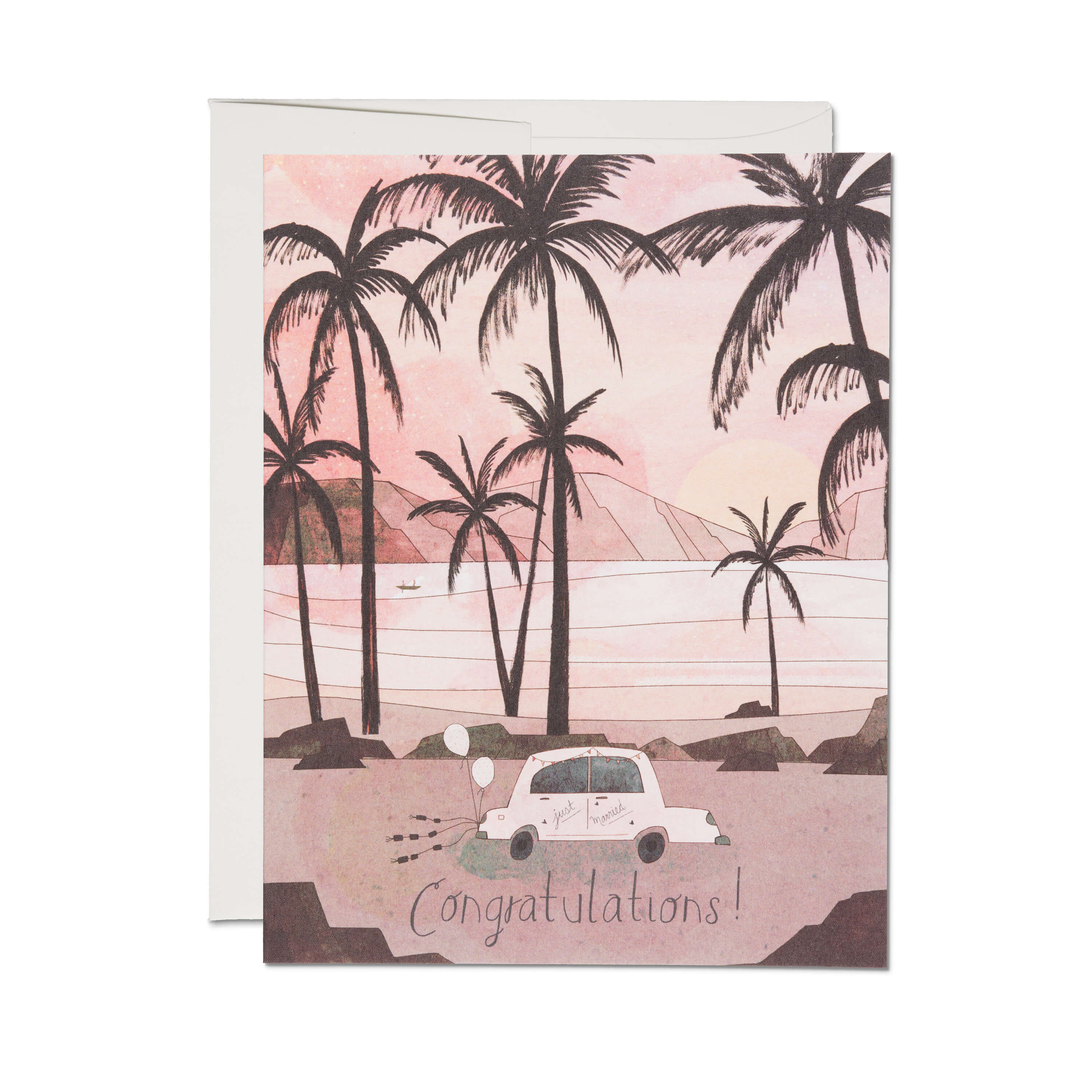 Getaway Car greeting card Single