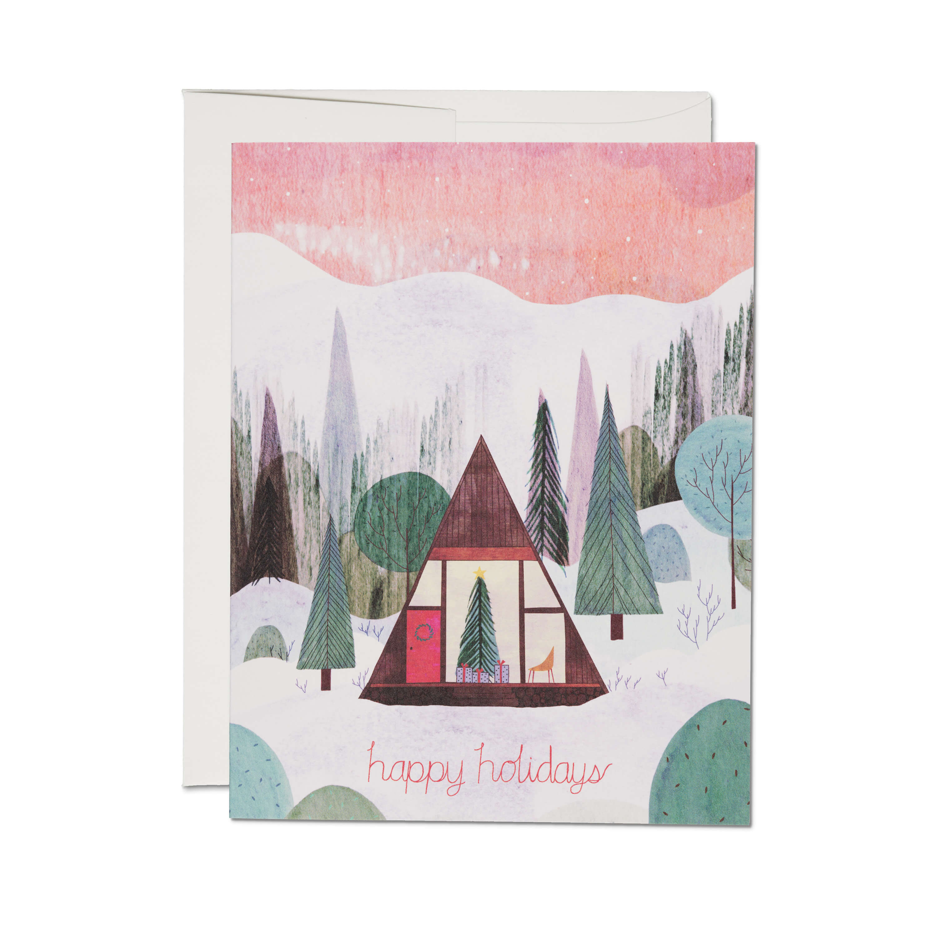 Modern Cabin greeting card Single