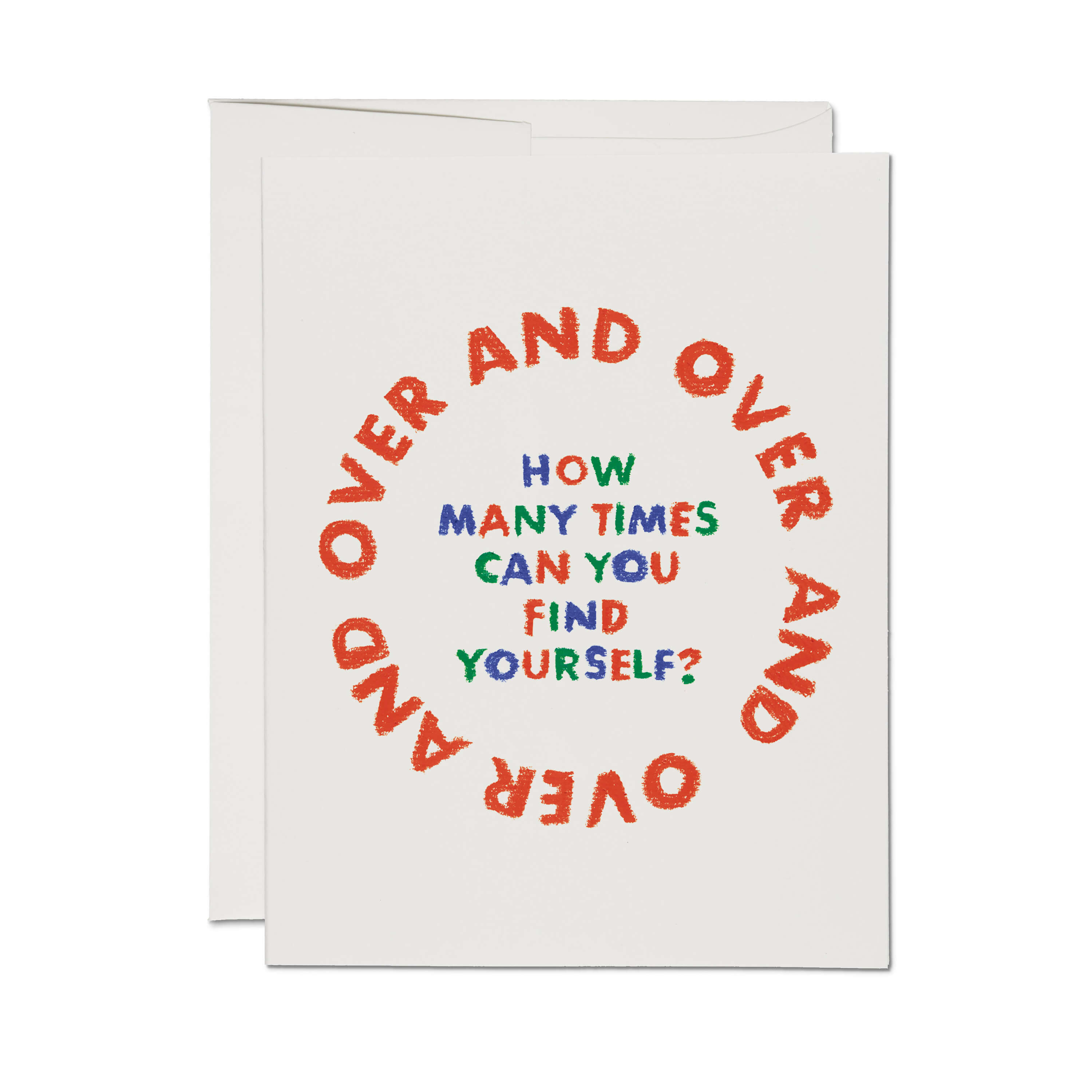 Over and Over greeting card Single
