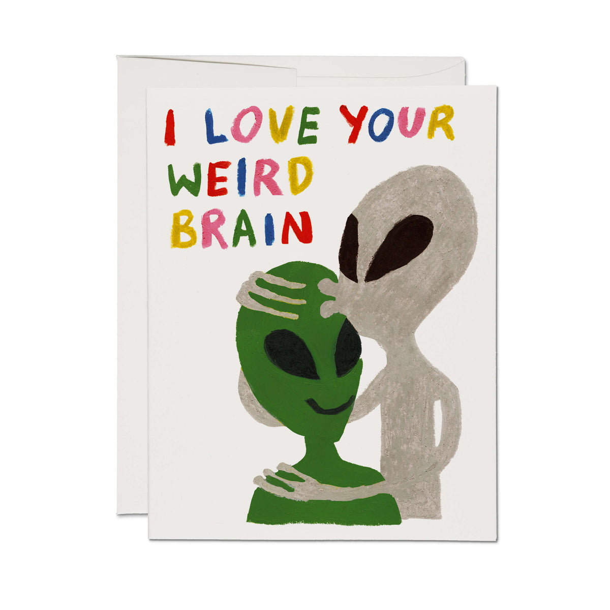 Alien Love greeting card – Red Cap Cards