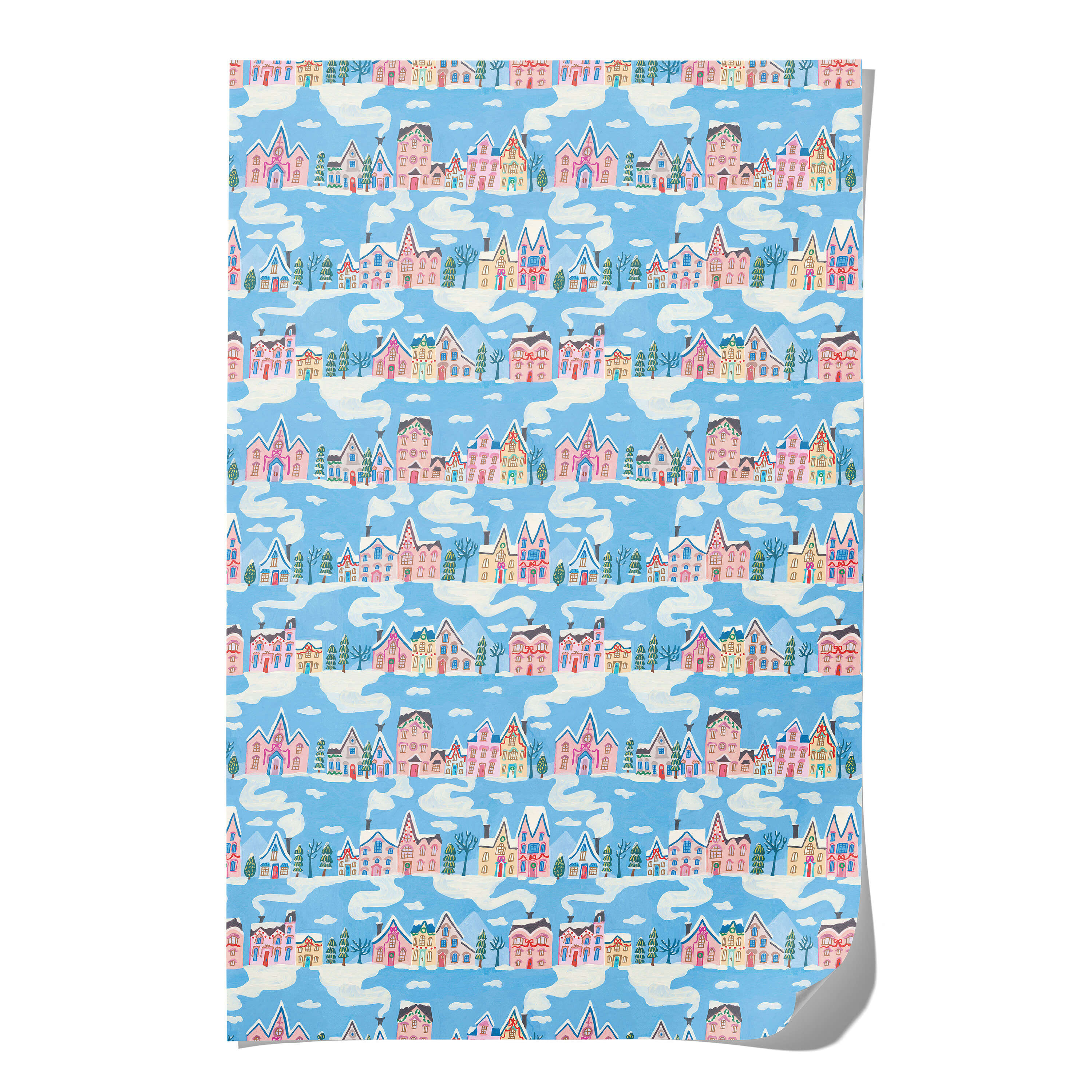 Little Pink Houses wrapping paper Single