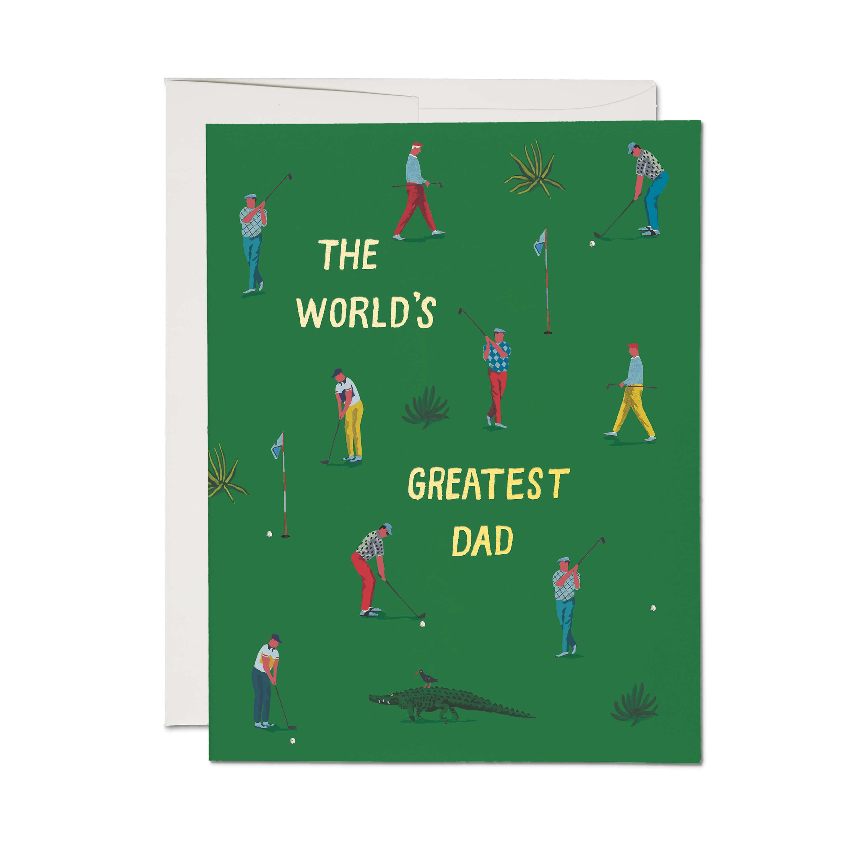 Golf Dad greeting card Single