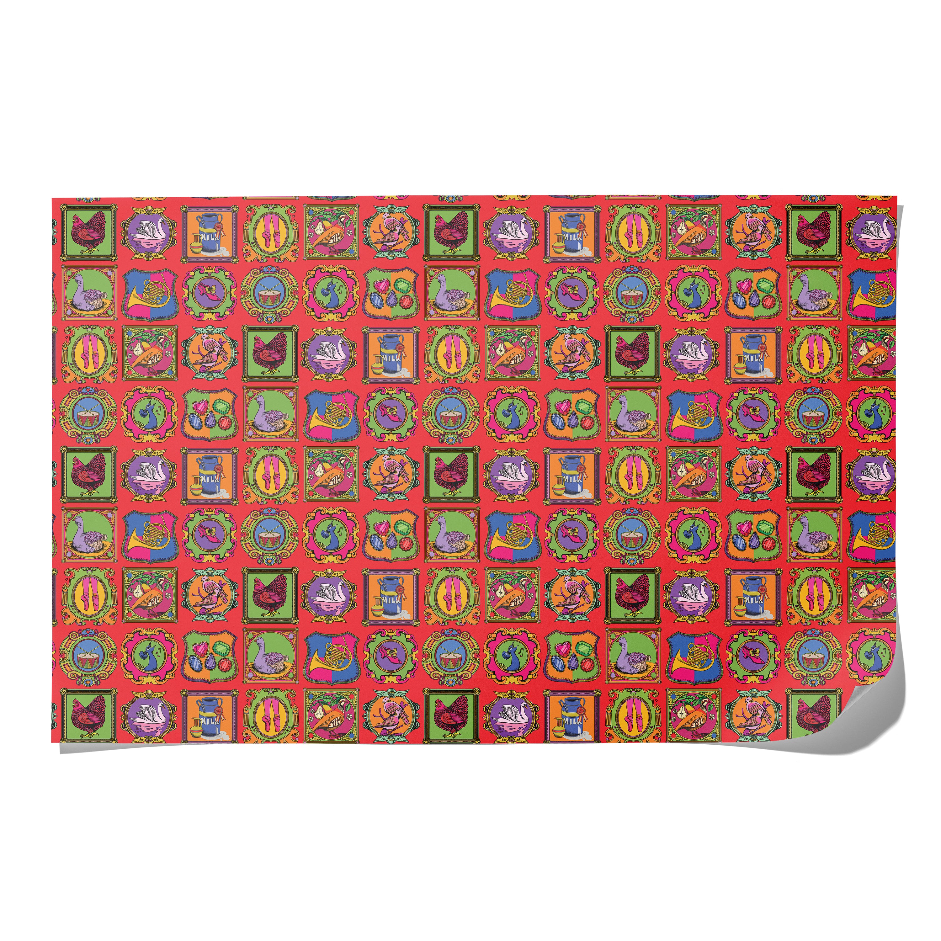 12 Days of Christmas wrapping paper