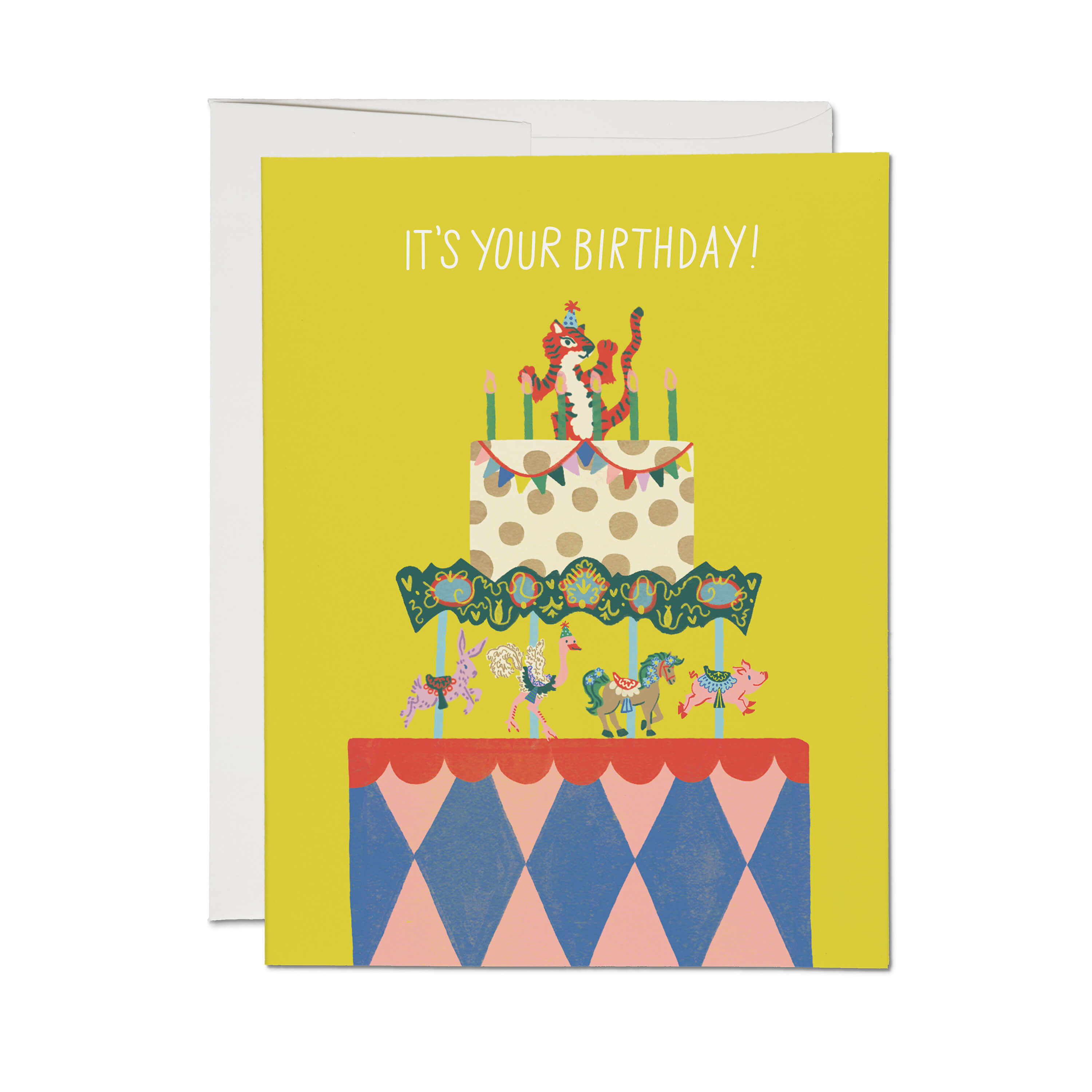 Cake Carousel greeting card Single
