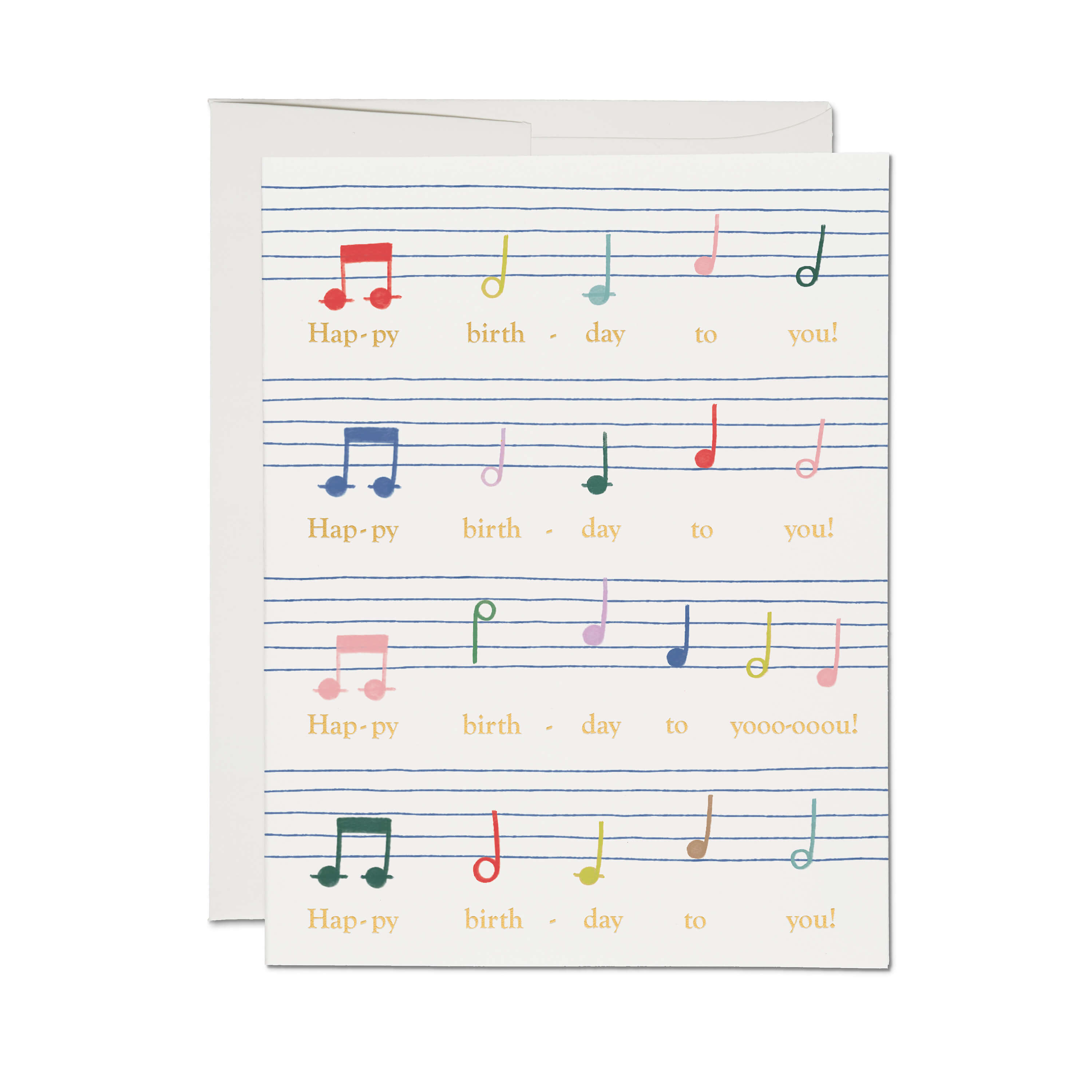 Birthday Song greeting card Single