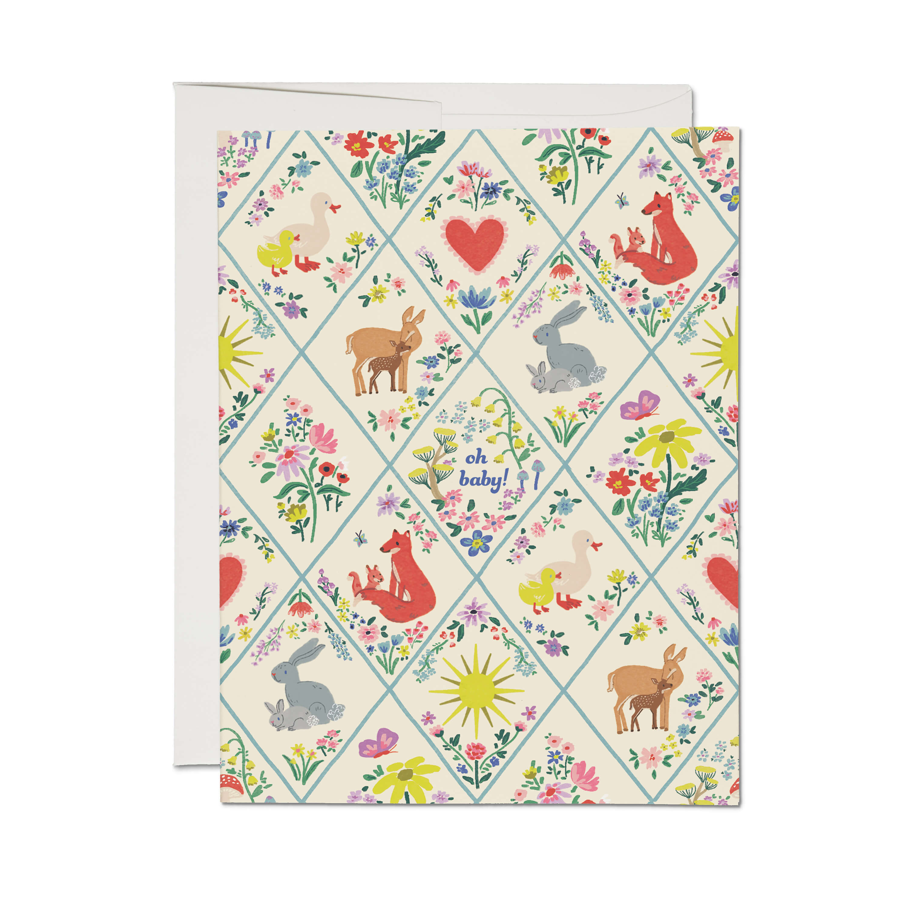 Woodland Critters greeting card Single