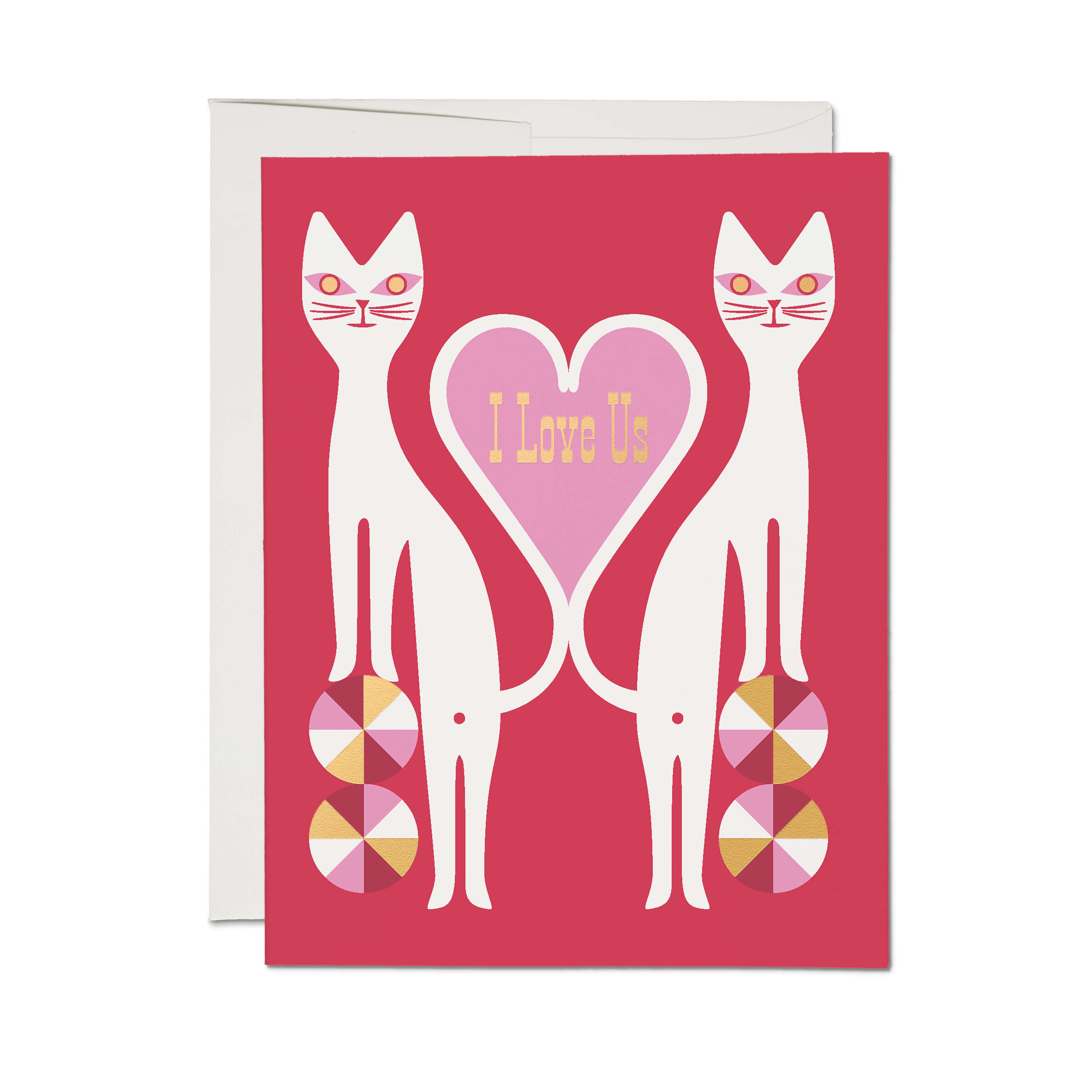 Cat Twins greeting card Single