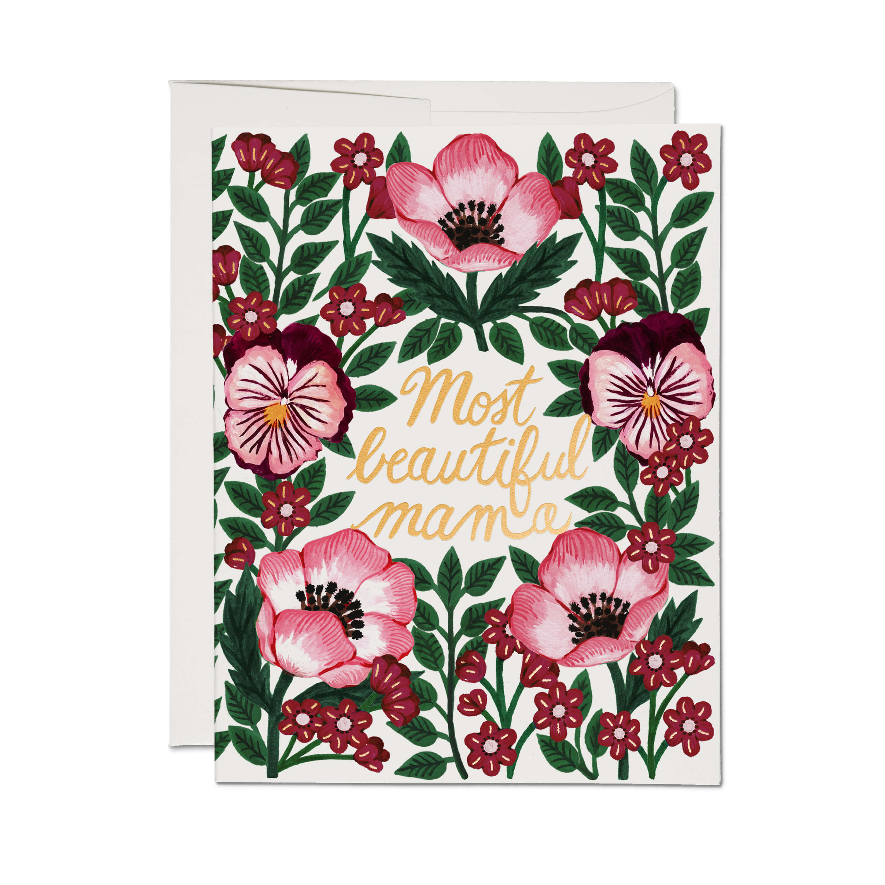 Most Beautiful Mama greeting card Single