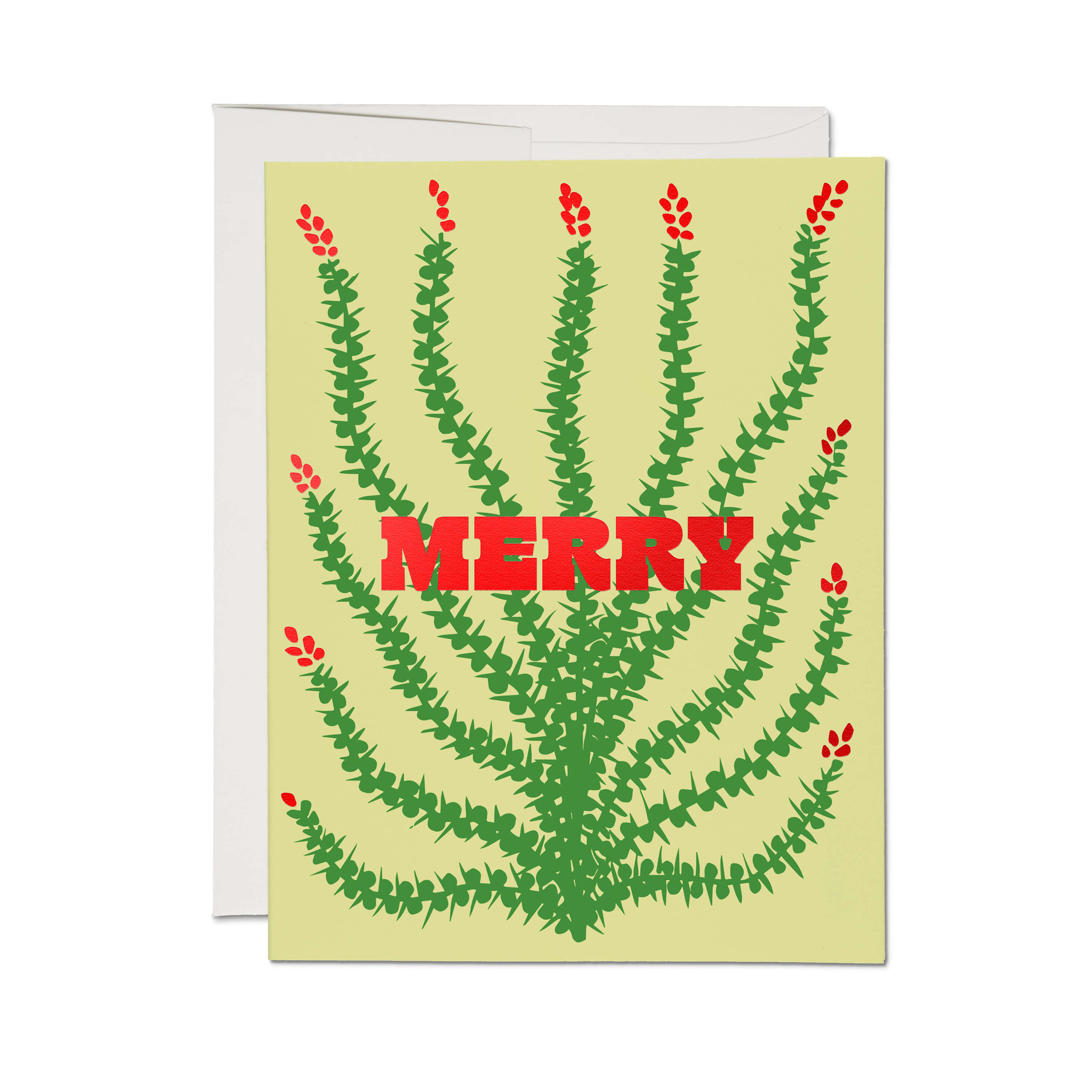 Holiday Cactus greeting card Single