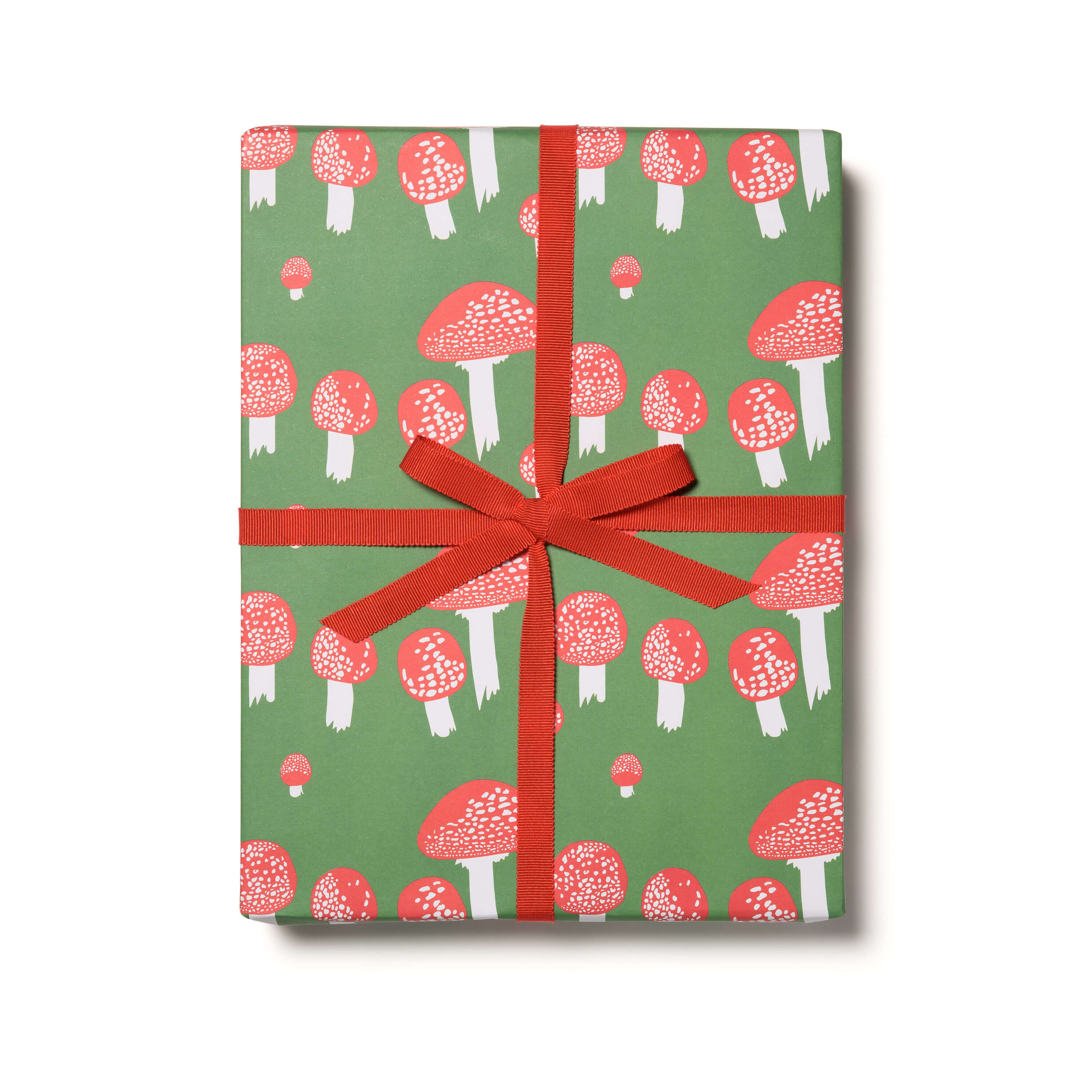 Festive Mushrooms wrapping paper ROLL OF 3 SHEETS