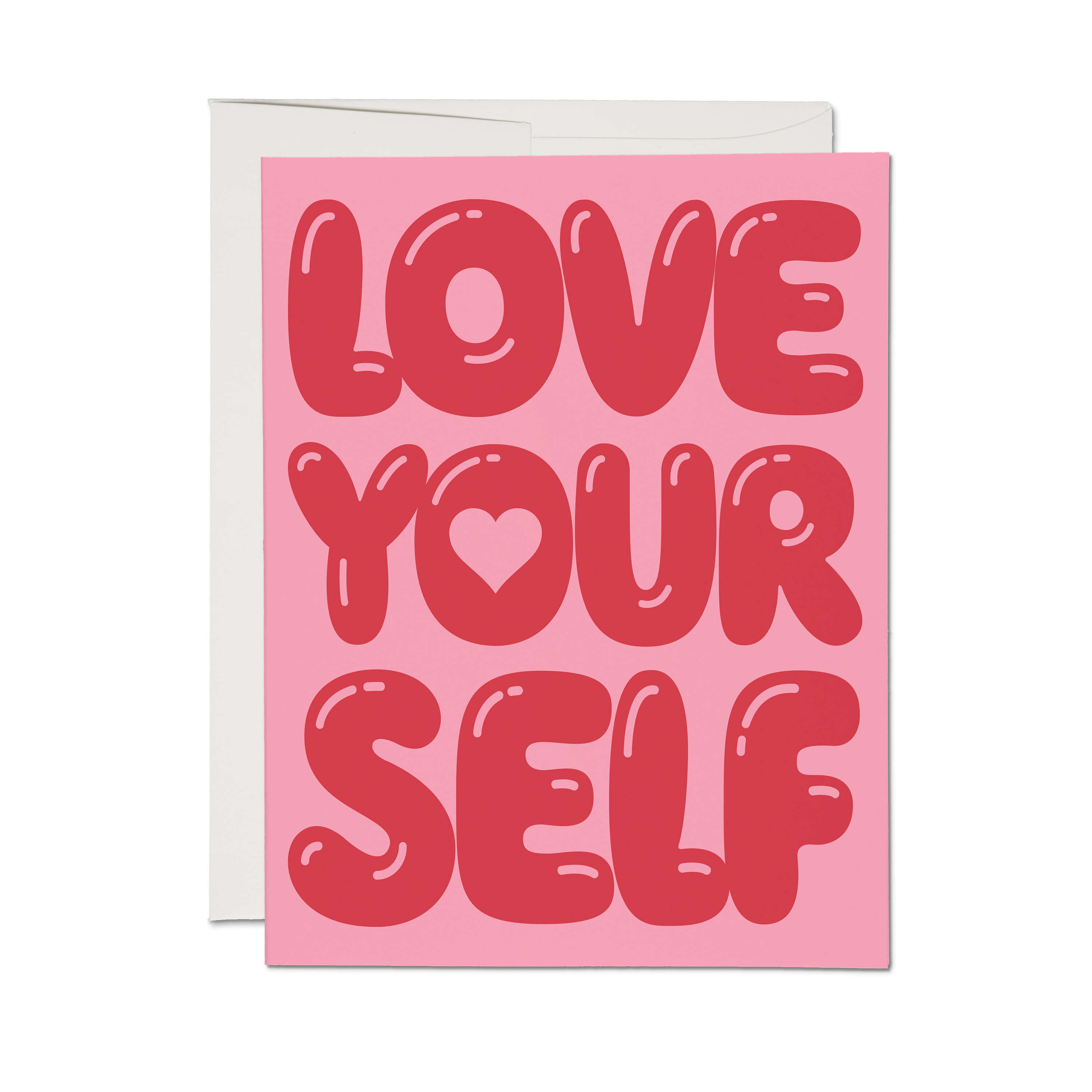 Balloon Typography greeting card Single