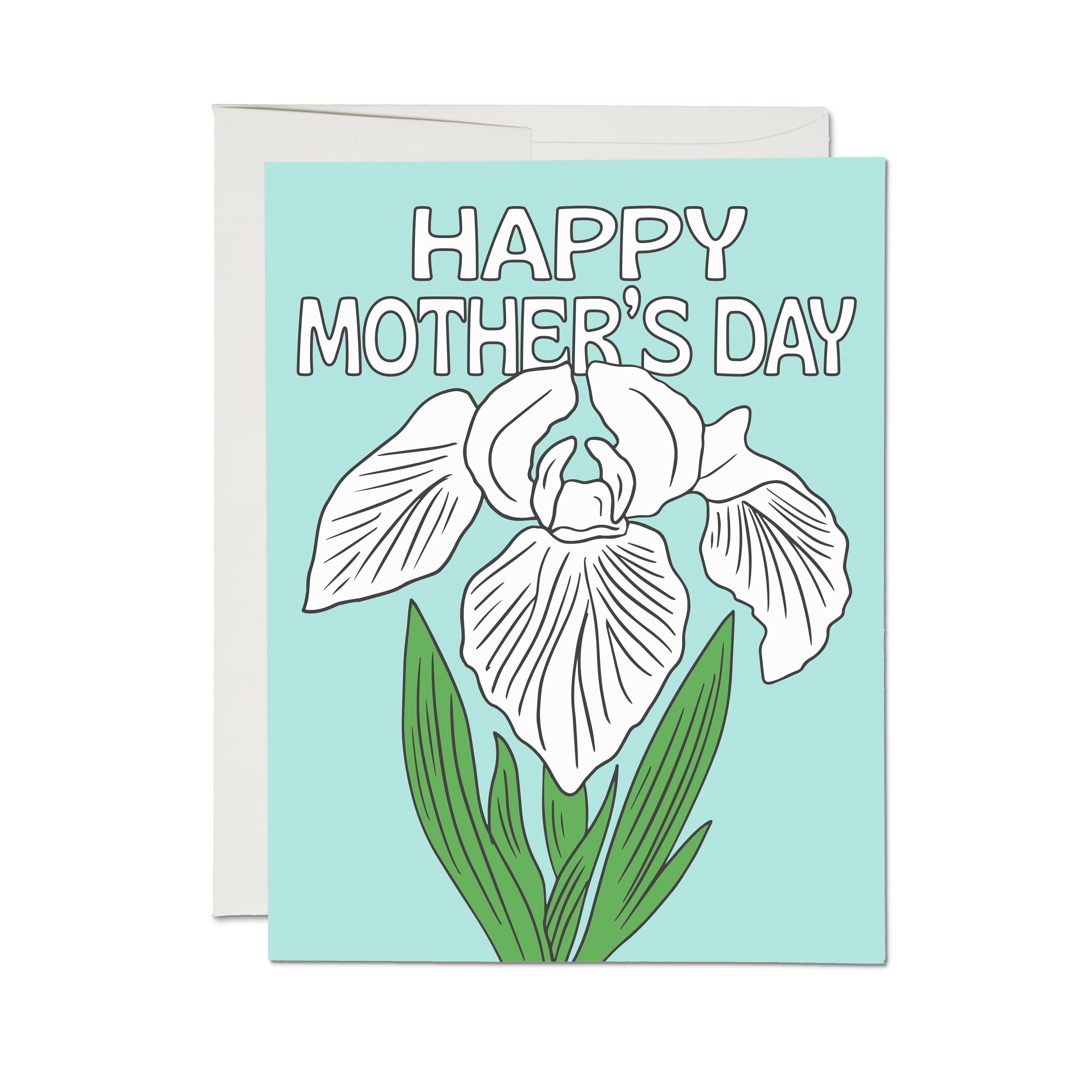 White Iris greeting card