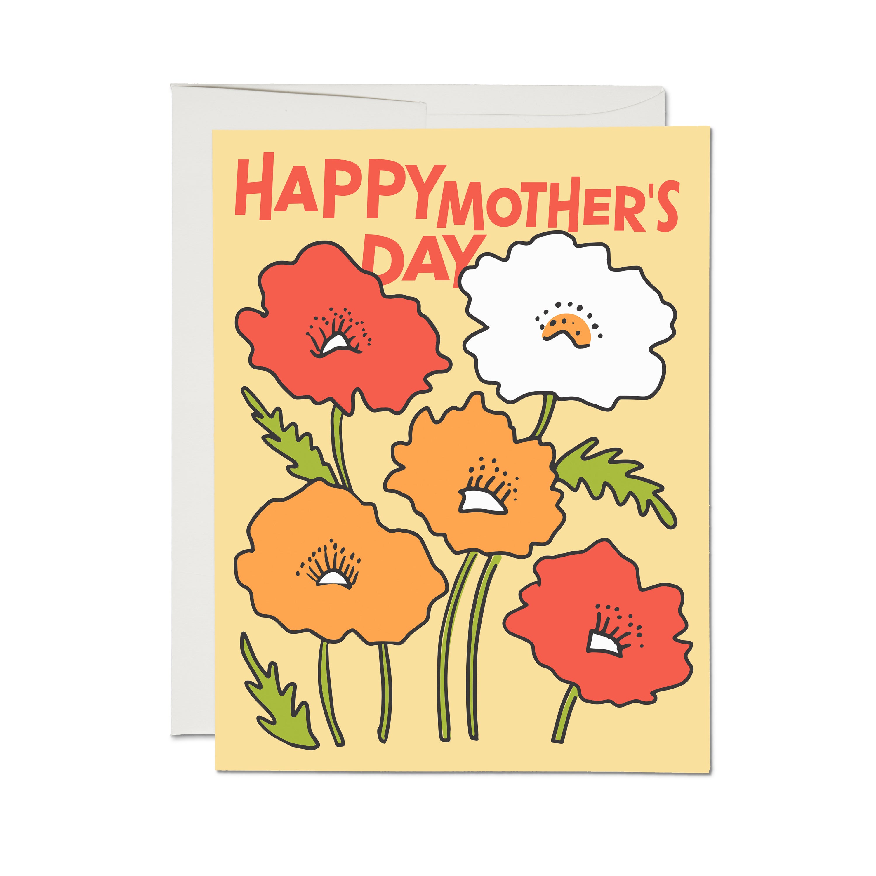 Colorful Poppies greeting card