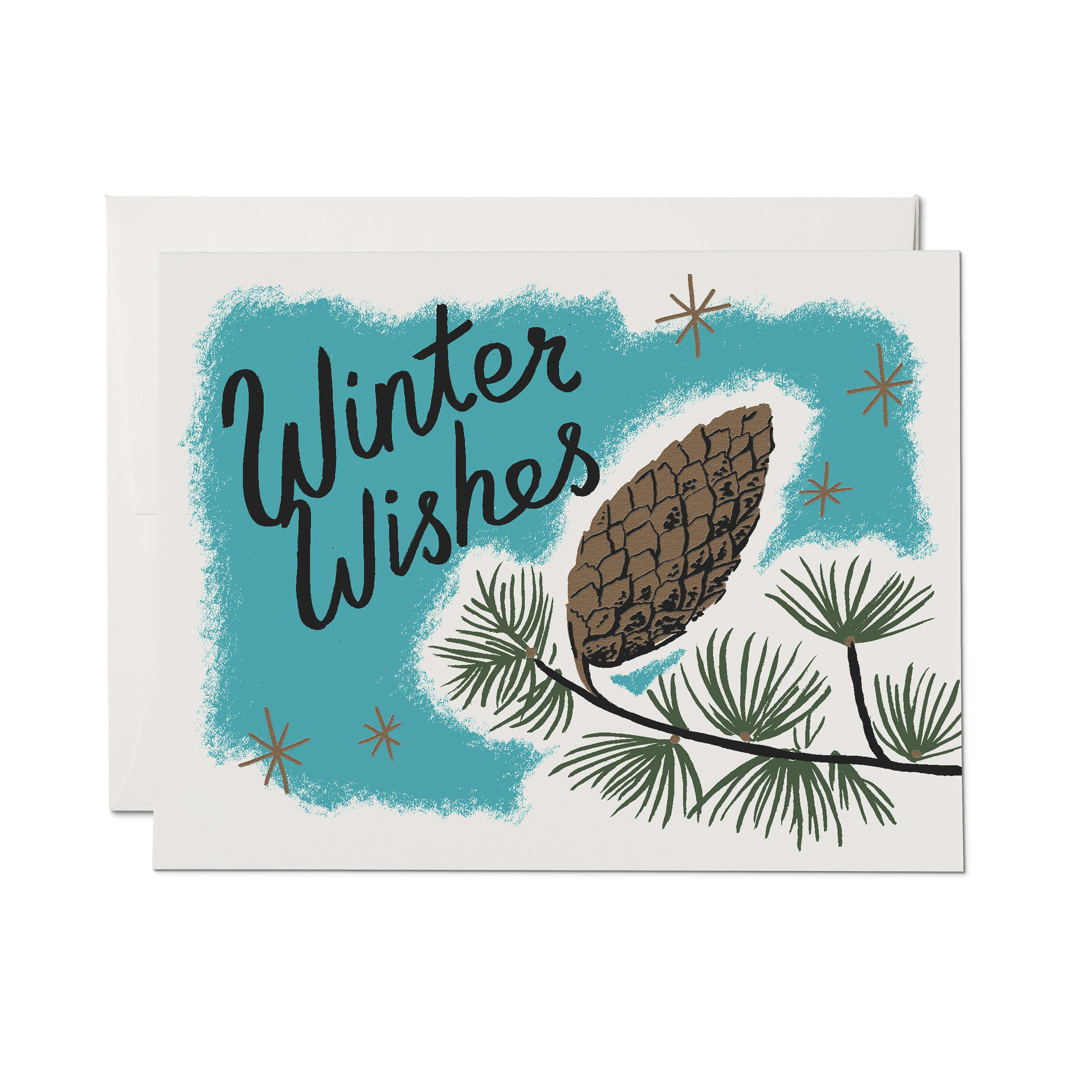 Pine Cones greeting card Single