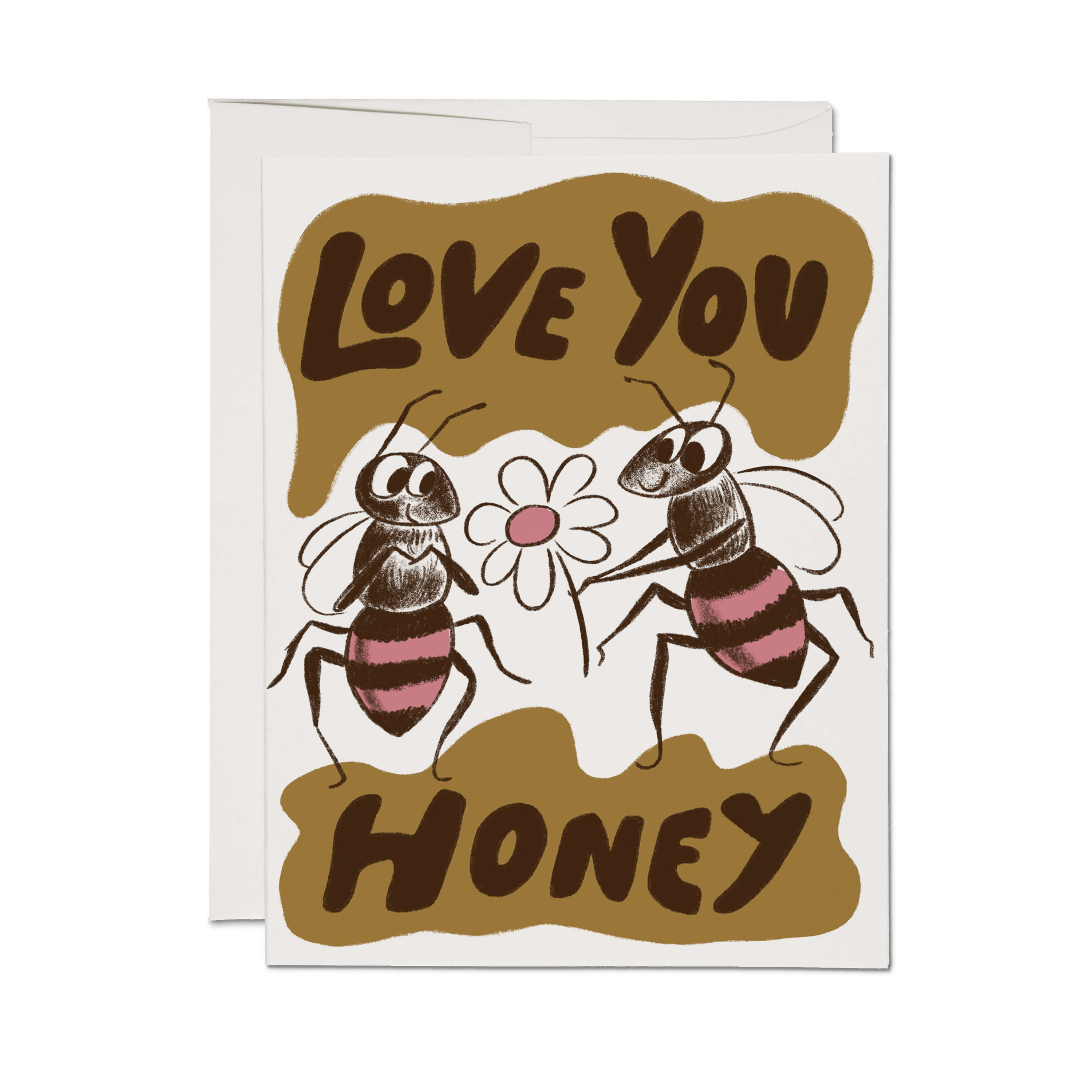 Love You Honey greeting card Single