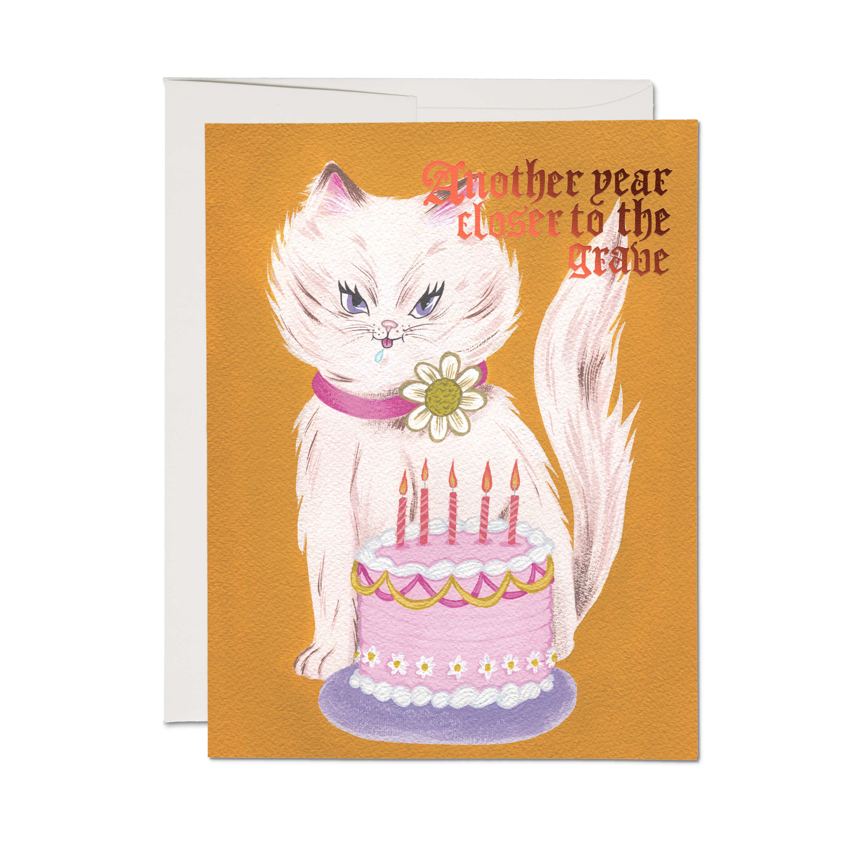 Kitty and Cake greeting card Single