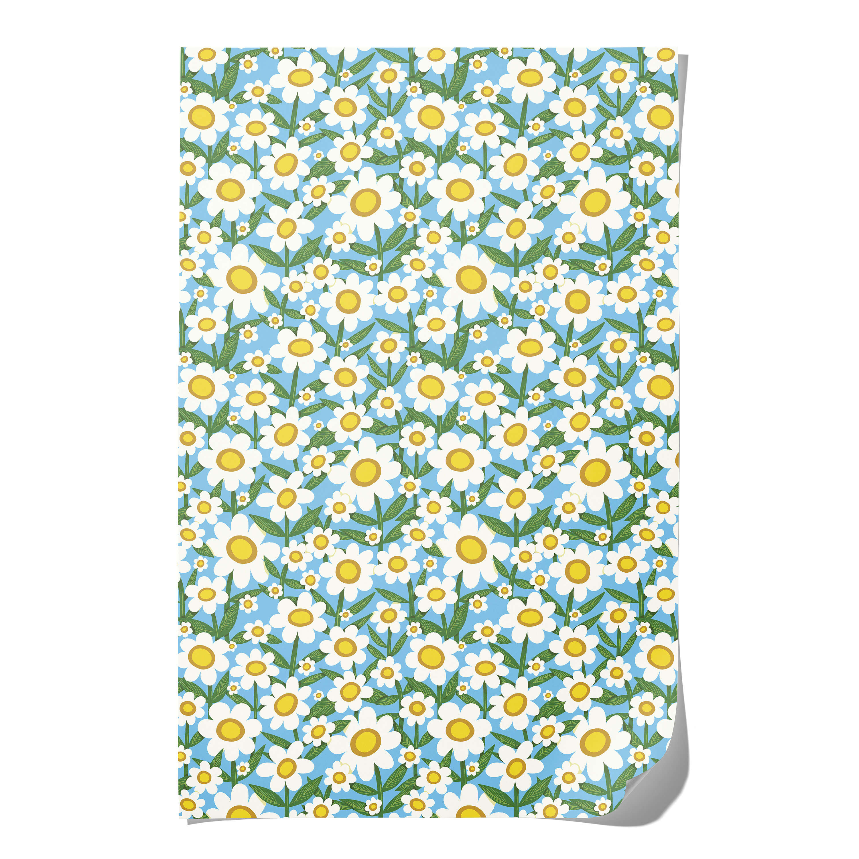 Seventies Daisy wrapping paper Single