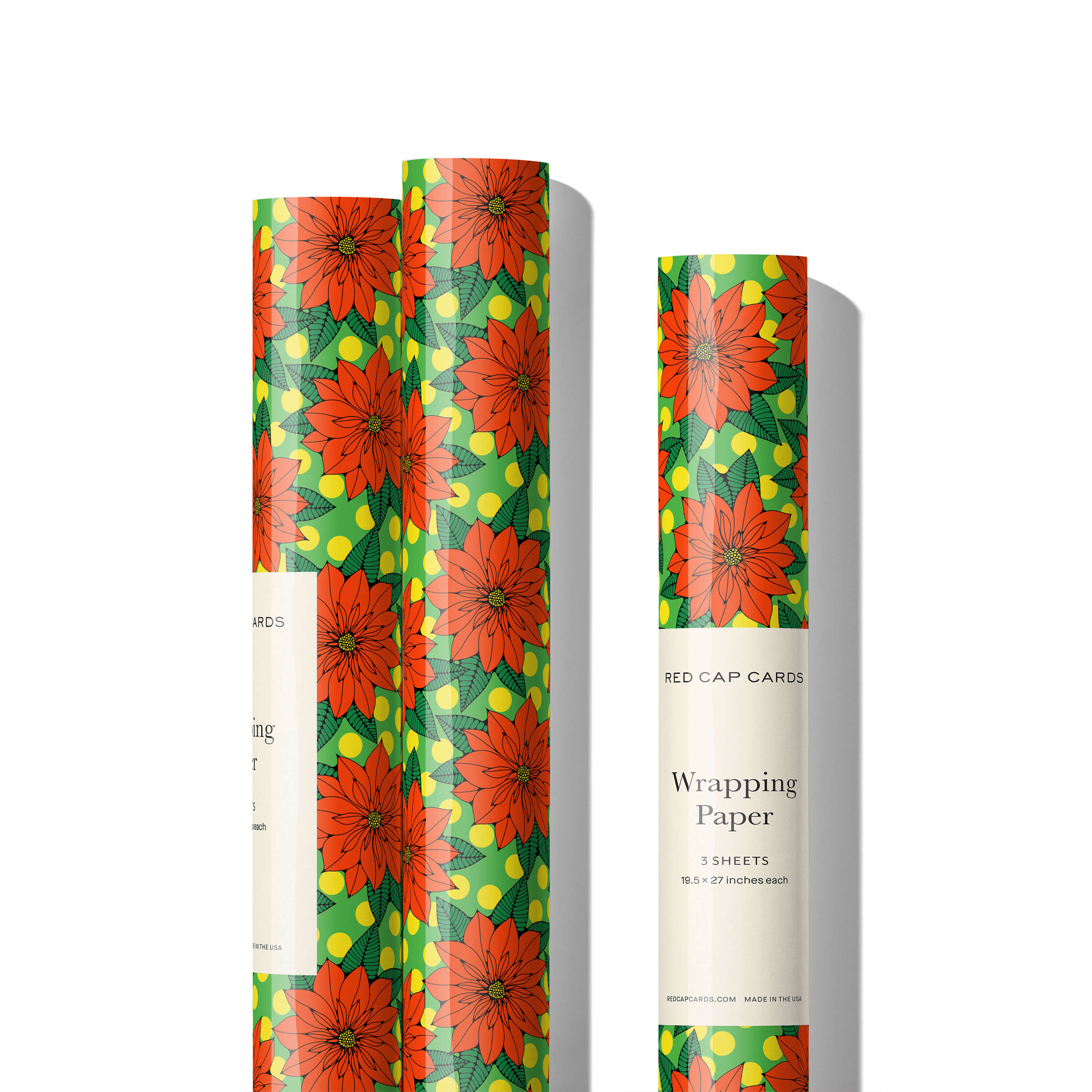 Big Poinsettia wrapping paper Single
